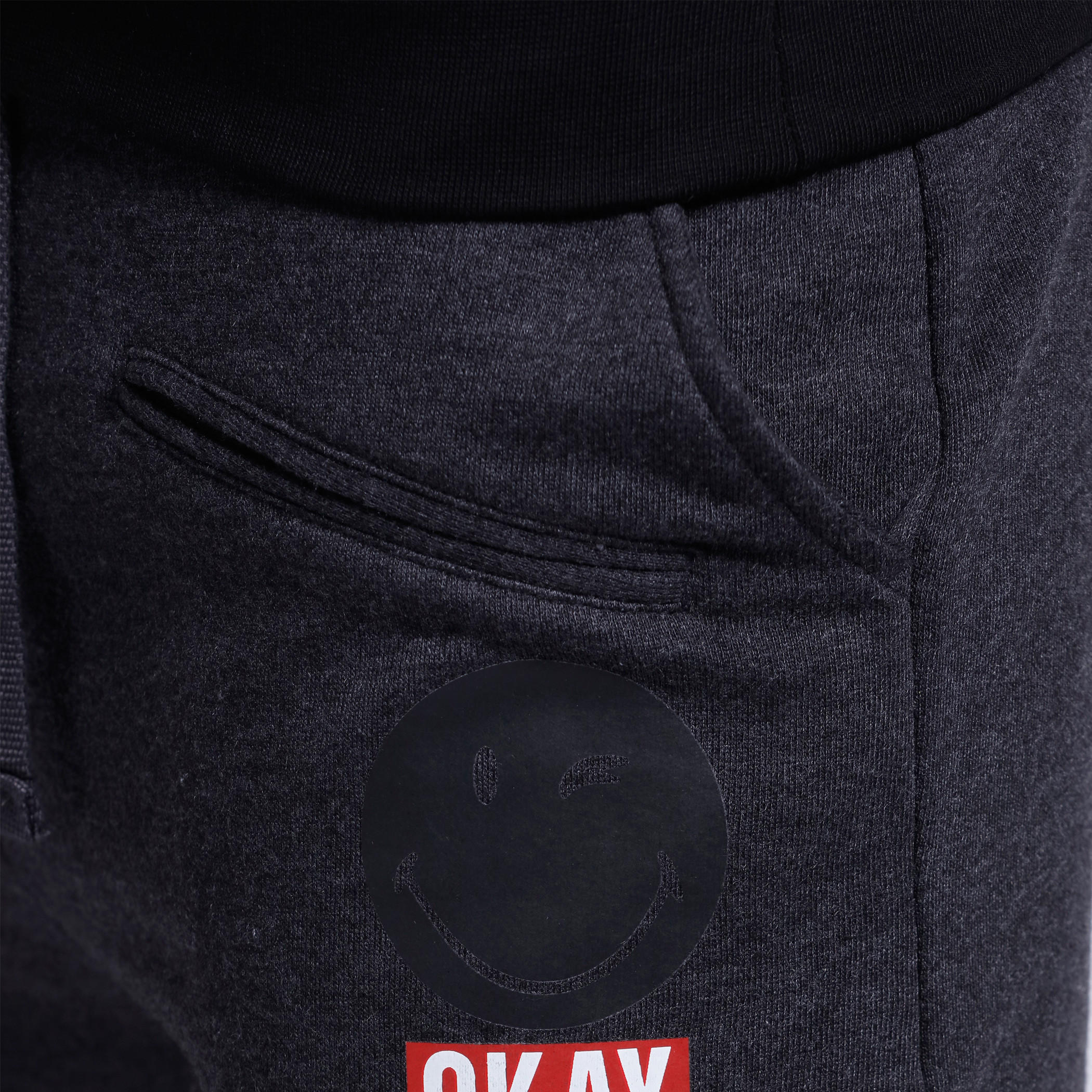 Smiley World Full Length Joggers with Elasticised Waistband-men-clothing-bottoms-joggers-image-4