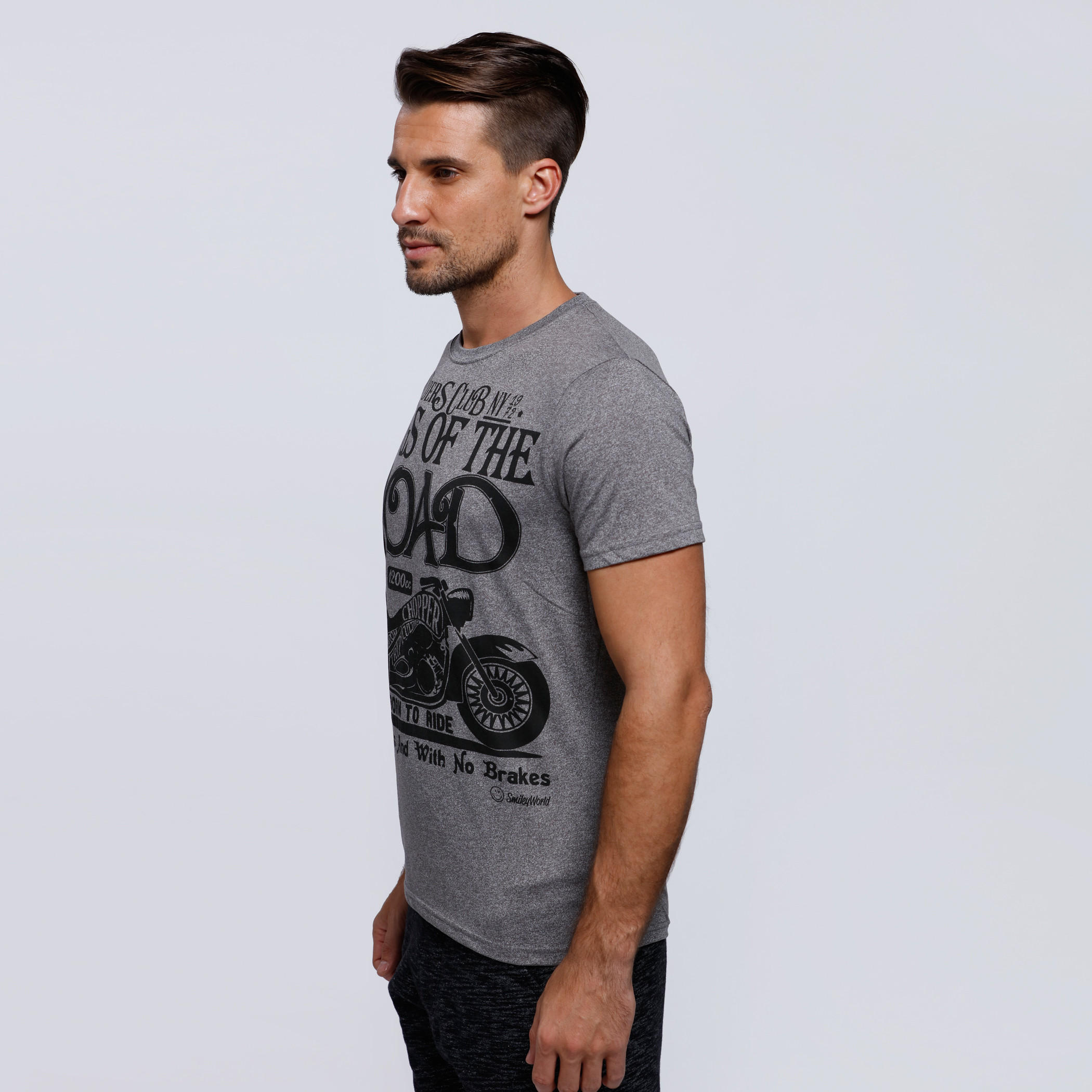 Smiley World Printed Round Neck T-Shirt with Short Sleeves-men-clothing-tshirtsandpolos-tshirts-image-3
