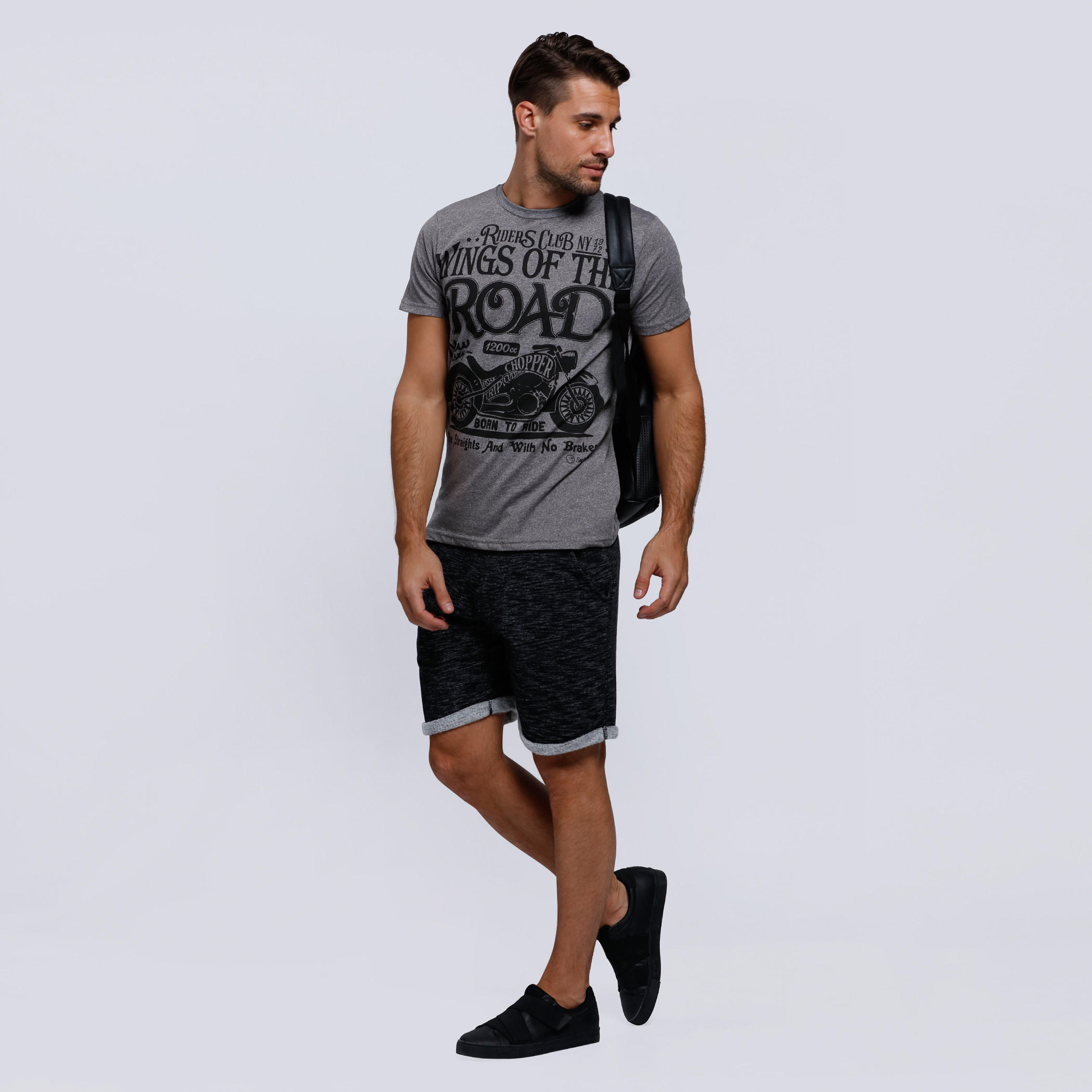 Smiley World Printed Round Neck T-Shirt with Short Sleeves-men-clothing-tshirtsandpolos-tshirts-image-5