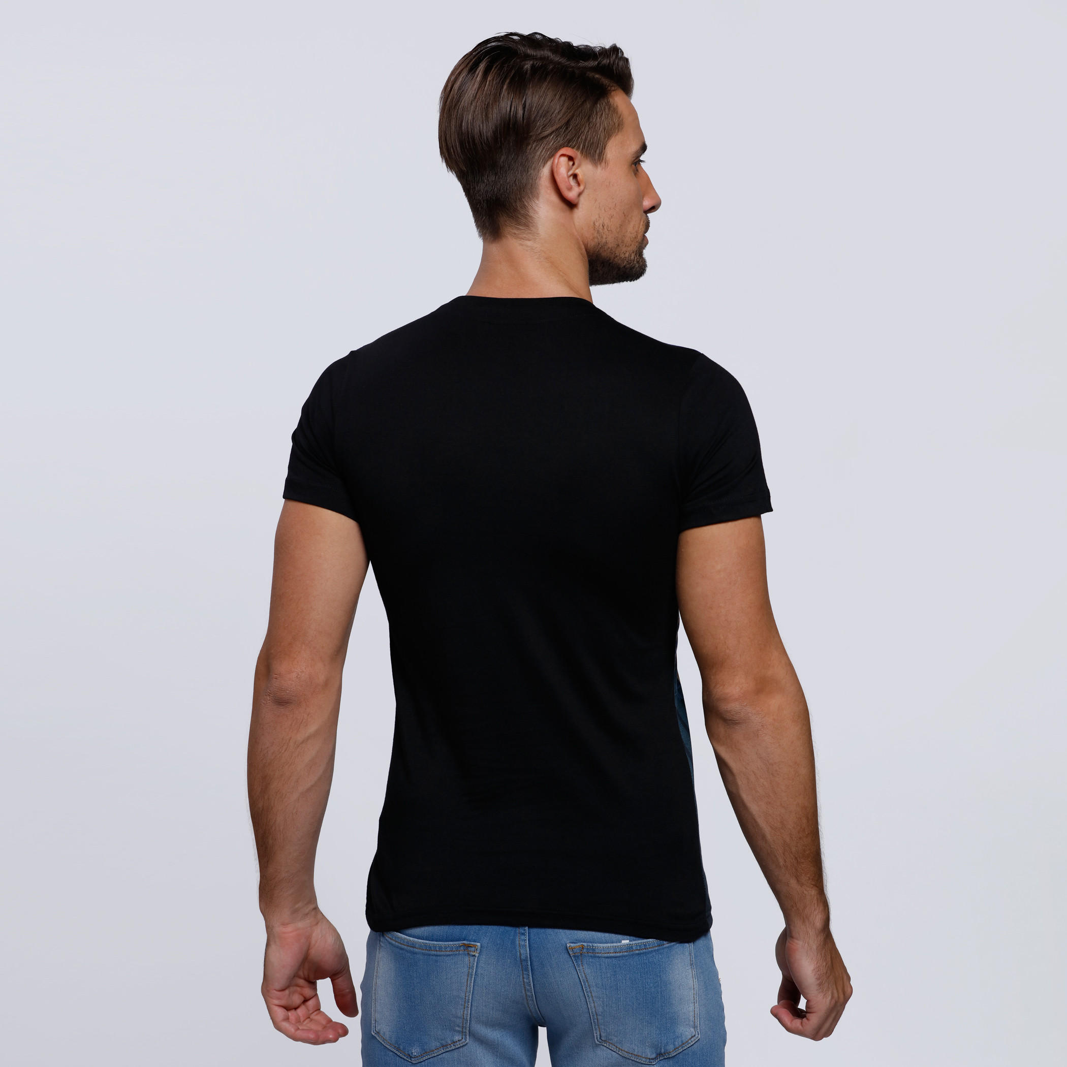 Smiley World Printed Round Neck T-Shirt with Short Sleeves-men-clothing-tshirtsandpolos-tshirts-image-2