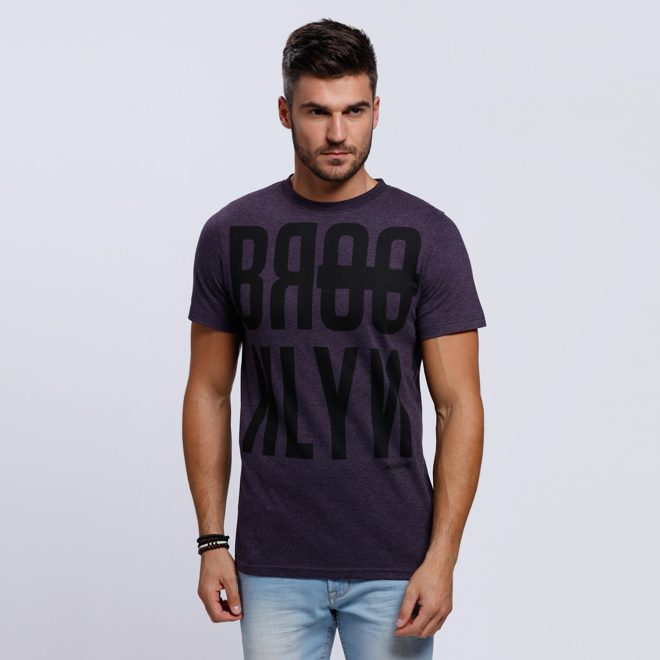 Smiley World Printed T-Shirt with Short Sleeves-men-clothing-tshirtsandpolos-tshirts-image-1