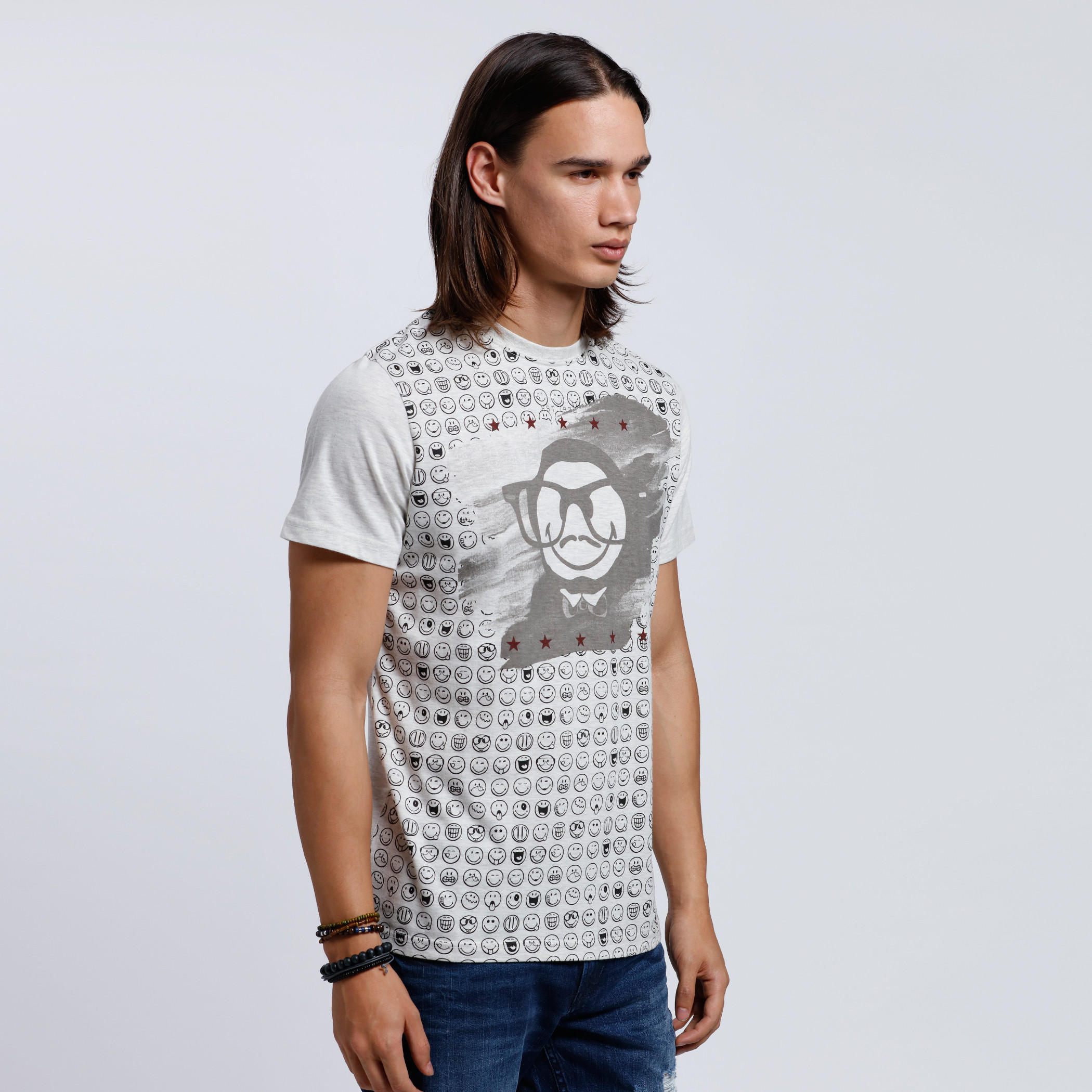 Smiley World Printed Short Sleeves T-Shirt with Crew Neck-men-clothing-tshirtsandpolos-tshirts-image-3