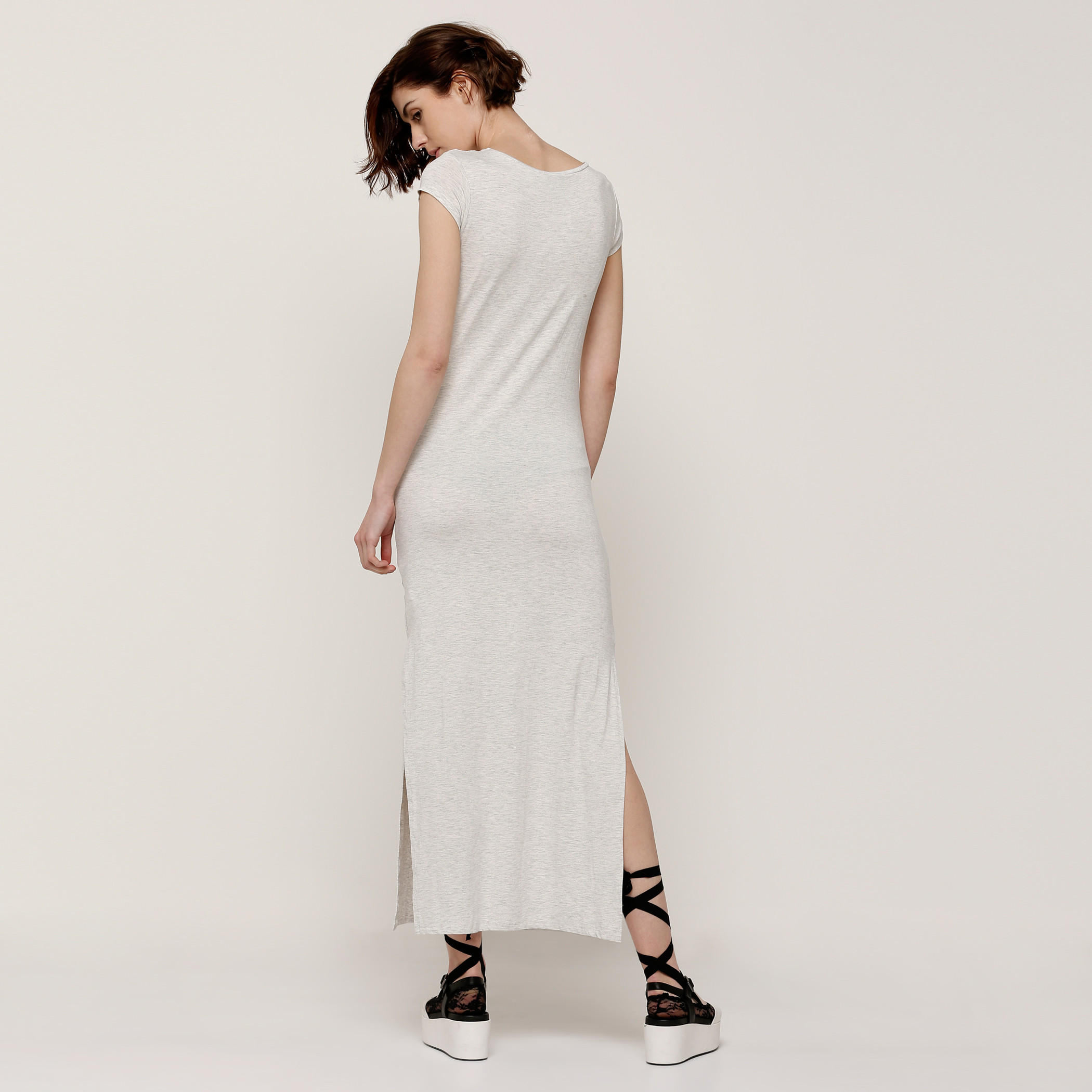 فستان طويل بياقة مستديرة وطبعات سمايلي وورلد-women-clothing-dresses-image-2