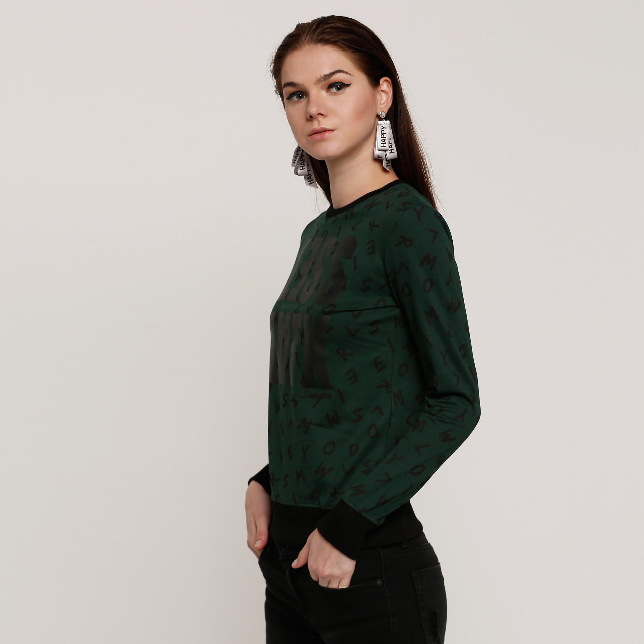 سويت شيرت بياقة مستديرة وأكمام طويلة وطبعات سمايلي وورلد-women-winterwear-hoodiesandsweatshirts-sweatshirts-image-3