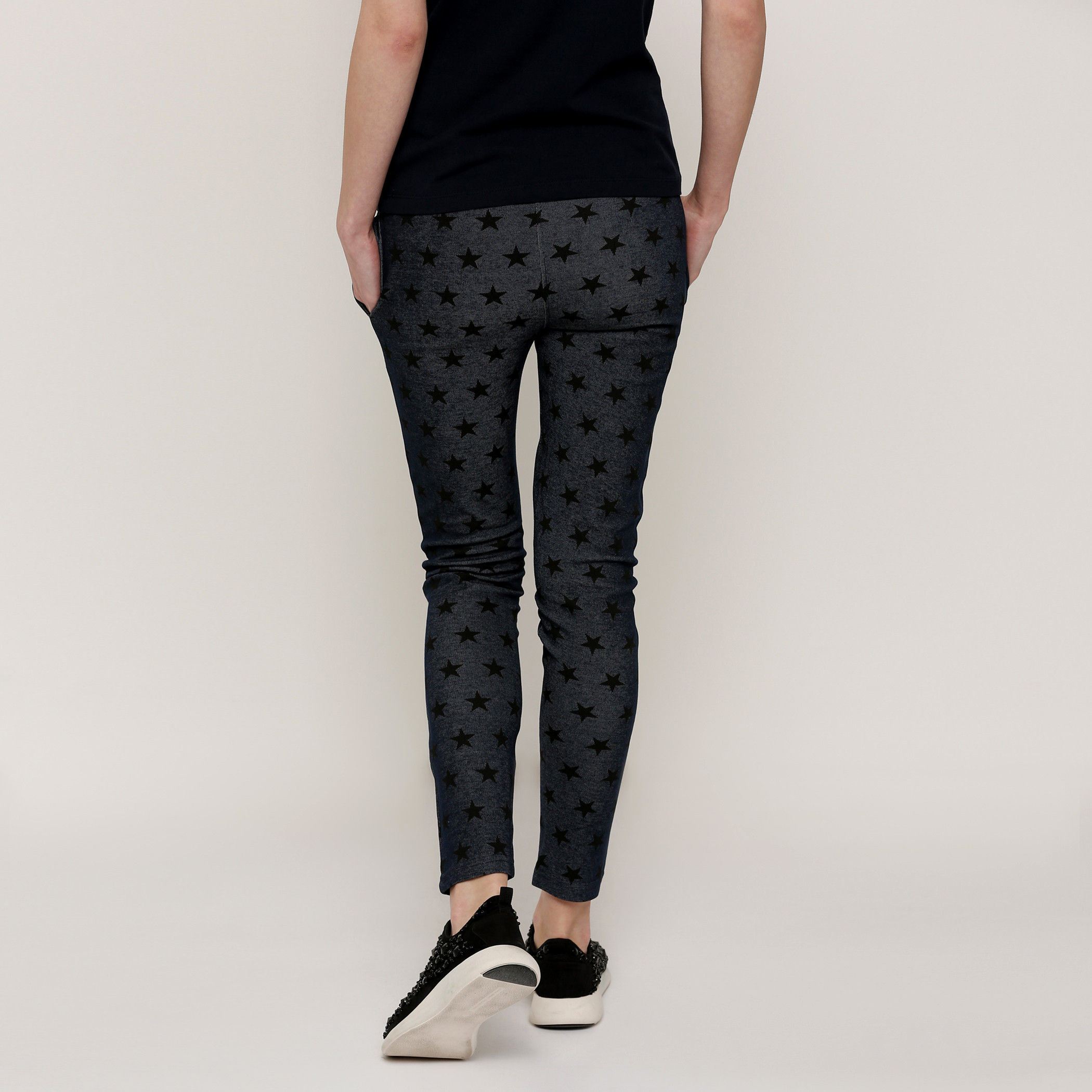 Smiley World Printed Full Length Pants with Pocket Detail-women-clothing-bottoms-trousers-image-2