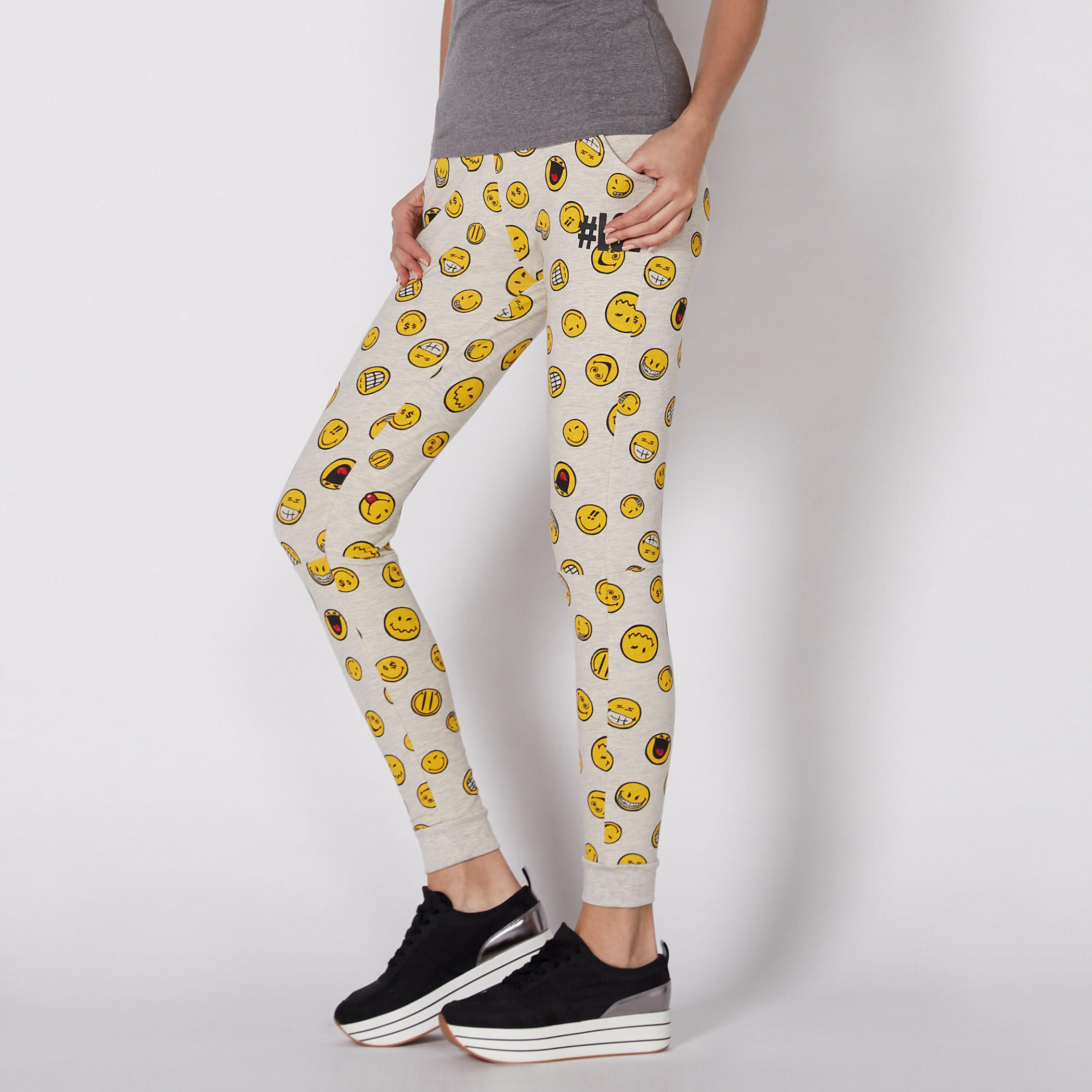 Smiley World Printed Full Length Jog Pants with Elasticised Waistband-women-clothing-bottoms-joggers-image-2