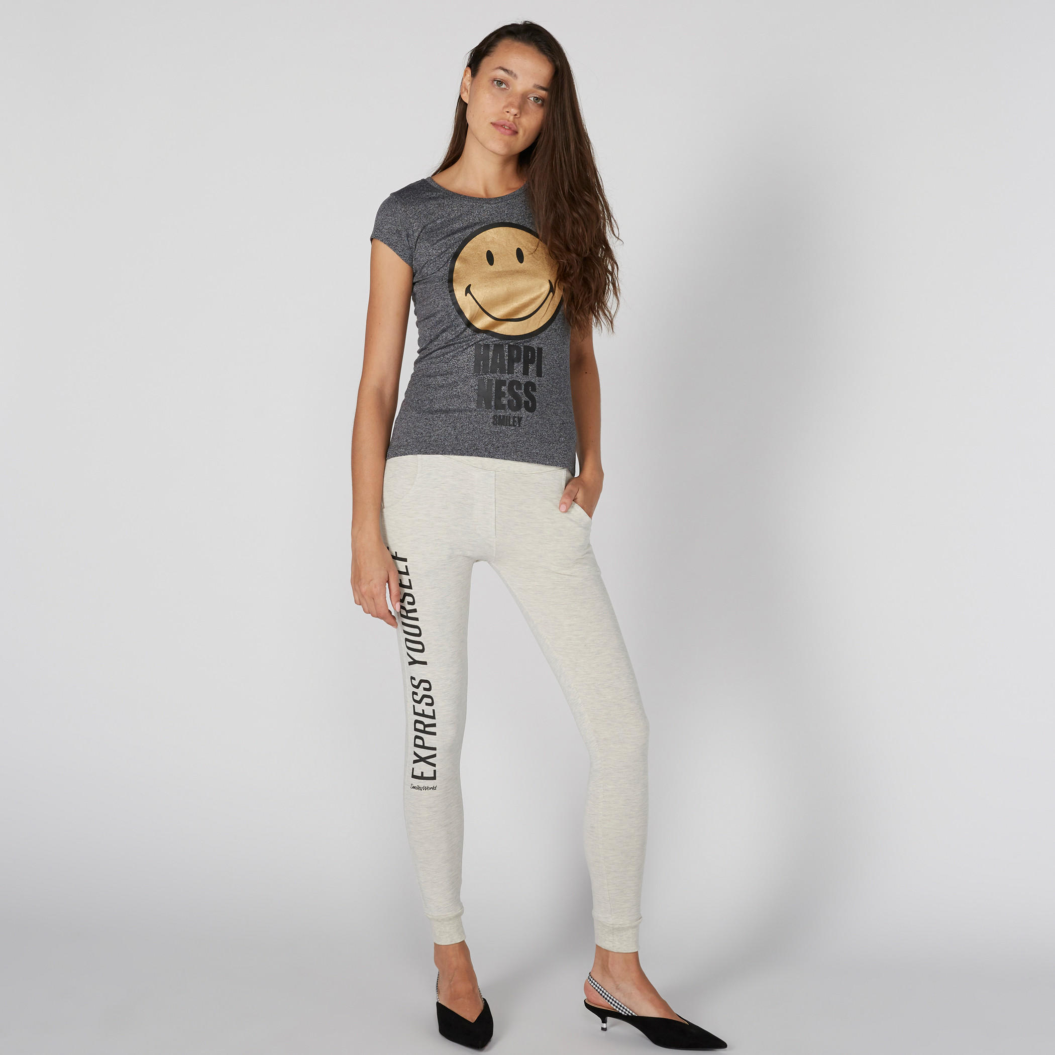 Smiley World Printed T-Shirt with Cap Sleeves-women-clothing-tshirts-image-3