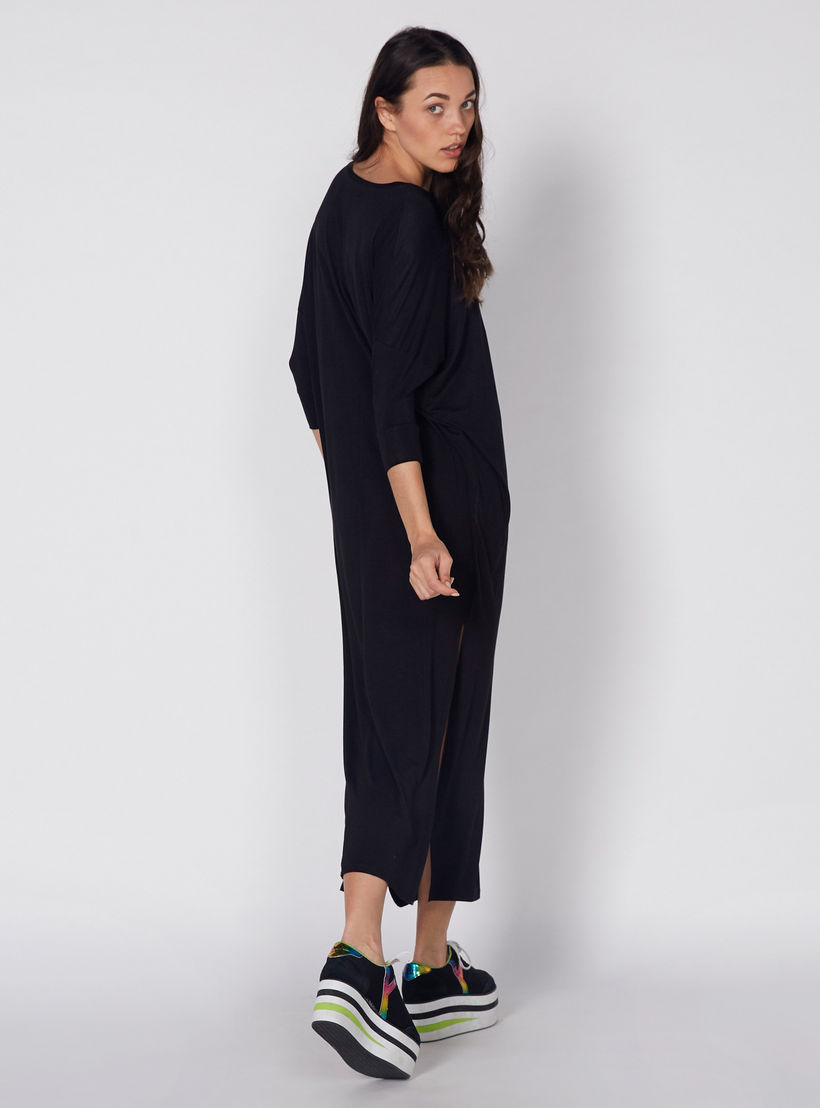 تونيك طويل بياقة مستديرة وأكمام 3/4 وطبعات سمايلي وورلد-women-clothing-shirtsandblouses-blouses-image-4