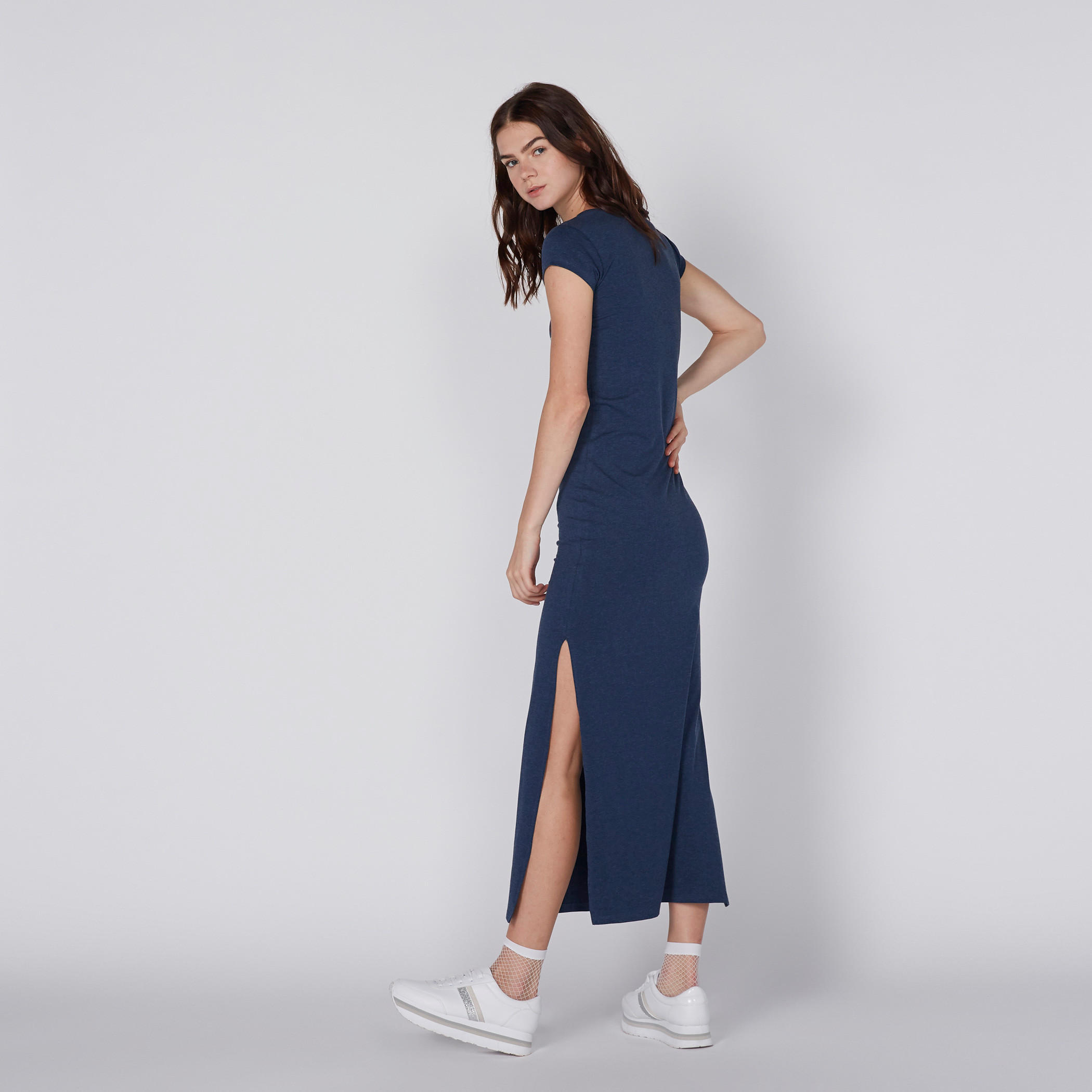 تونيك بياقة مستديرة وأكمام كاب وطبعات سمايلي وورلد-women-clothing-dresses-image-2