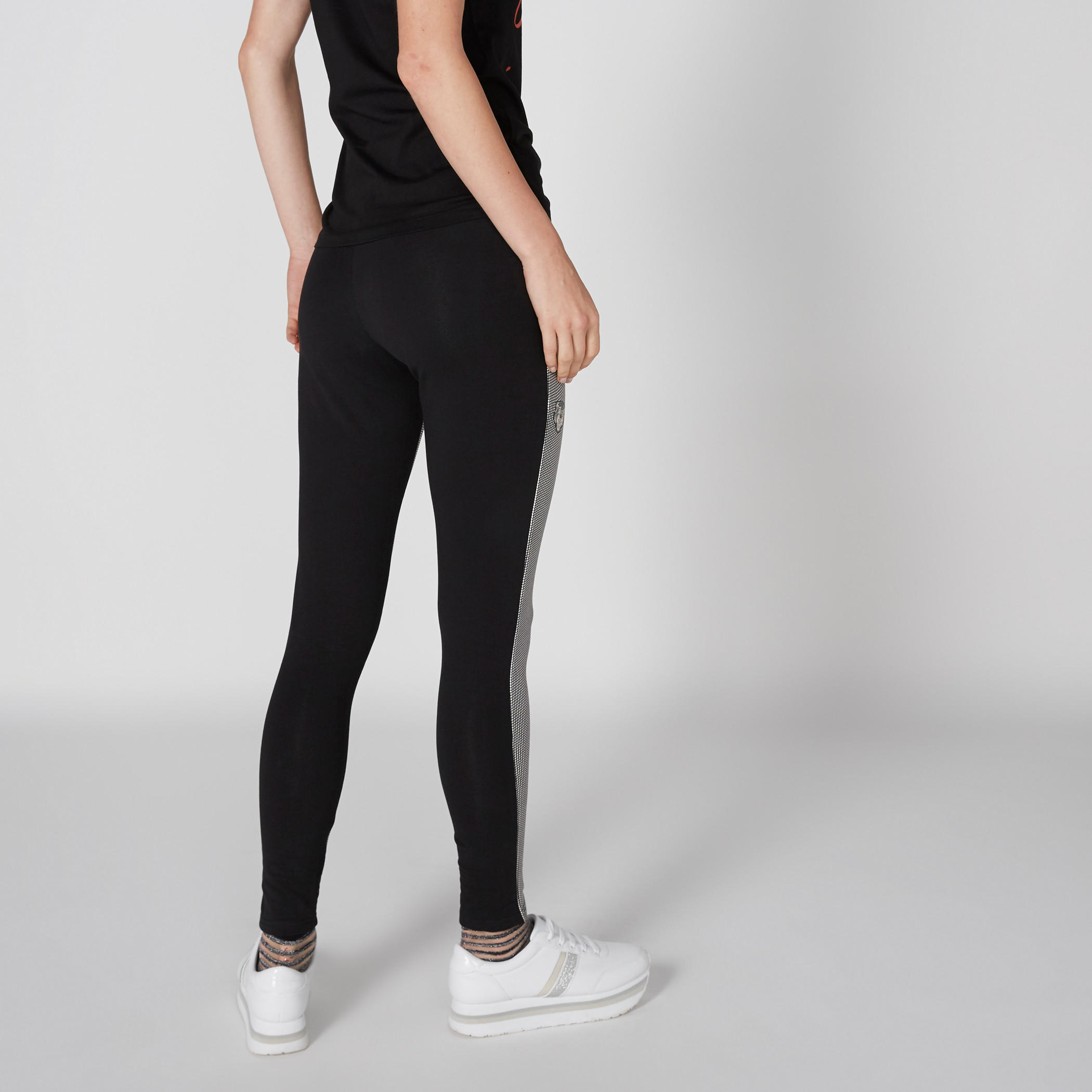 بنطال كاروهات طويل بخصر مطاطي من سمايلي وورلد-women-clothing-bottoms-leggings-image-3
