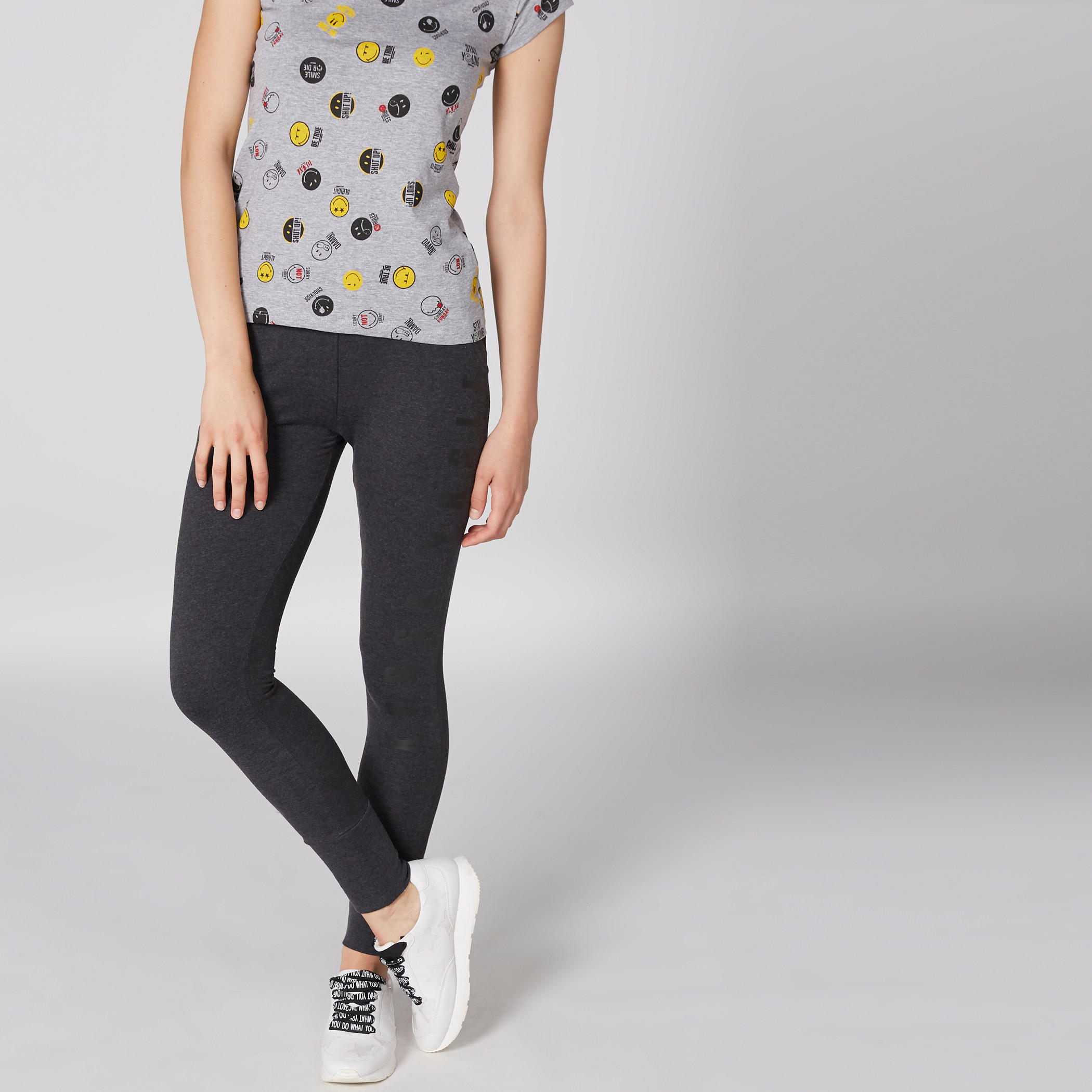 Smiley World Printed Full Length Jog Pants with Elasticised Waistband-women-clothing-bottoms-joggers-image-1