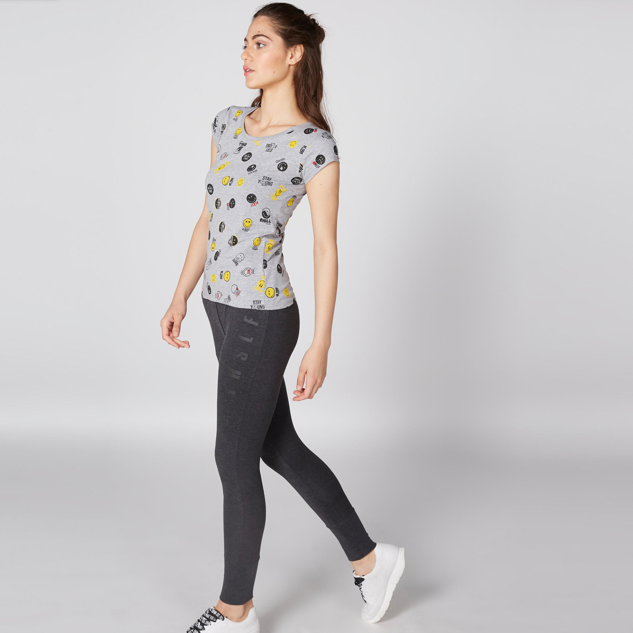 Smiley World Printed Full Length Jog Pants with Elasticised Waistband-women-clothing-bottoms-joggers-image-2