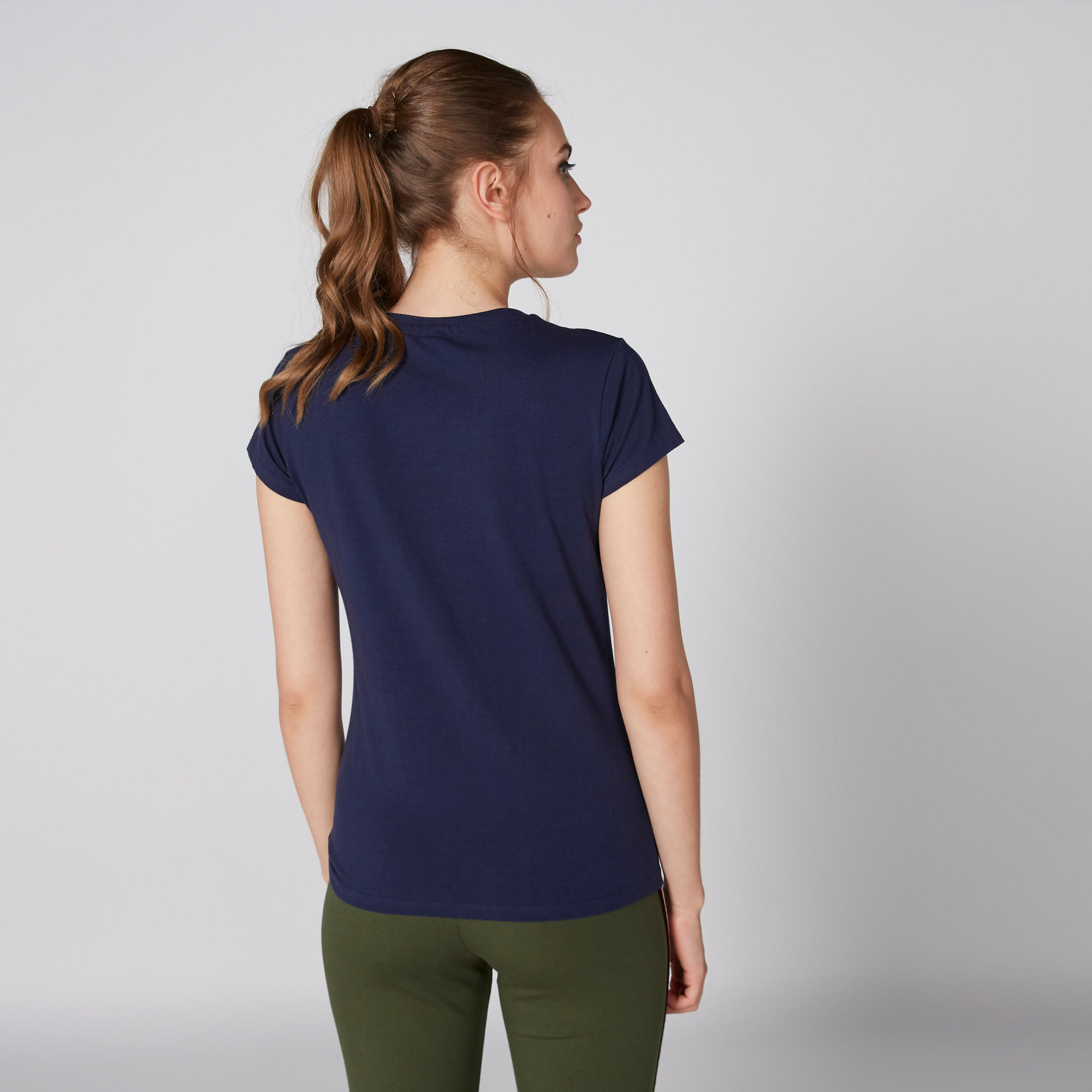 Smiley World Printed T-Shirt with Round Neck and Short Sleeves-women-clothing-tshirts-image-2