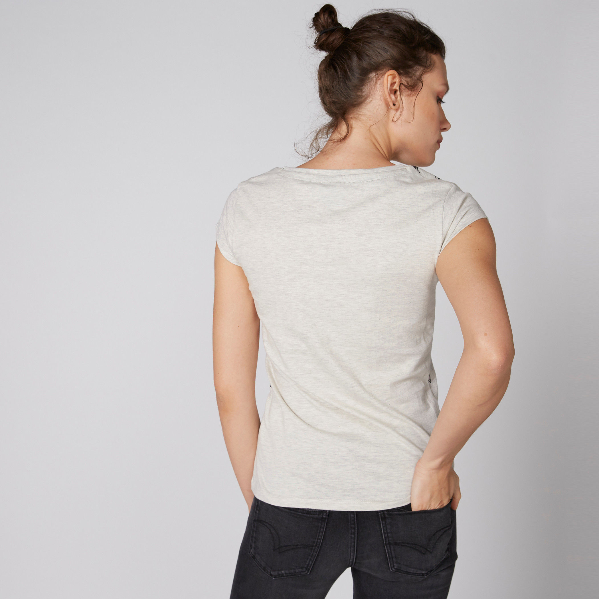 Smiley World Printed T-Shirt with Round Neck and Cap Sleeves-women-clothing-tshirts-image-2