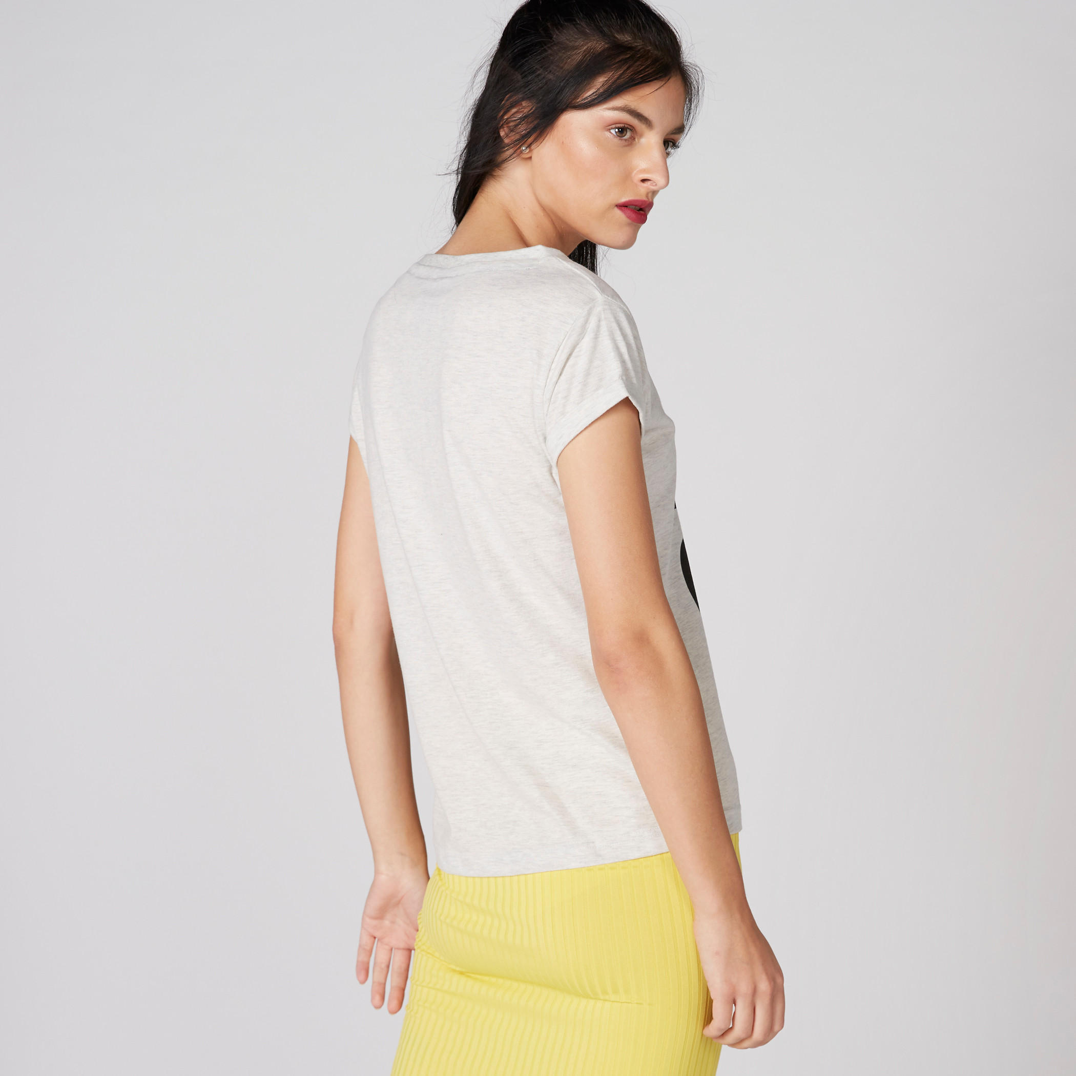 Smiley World Printed T-Shirt with Round Neck and Cap Sleeves-women-clothing-tshirts-image-2