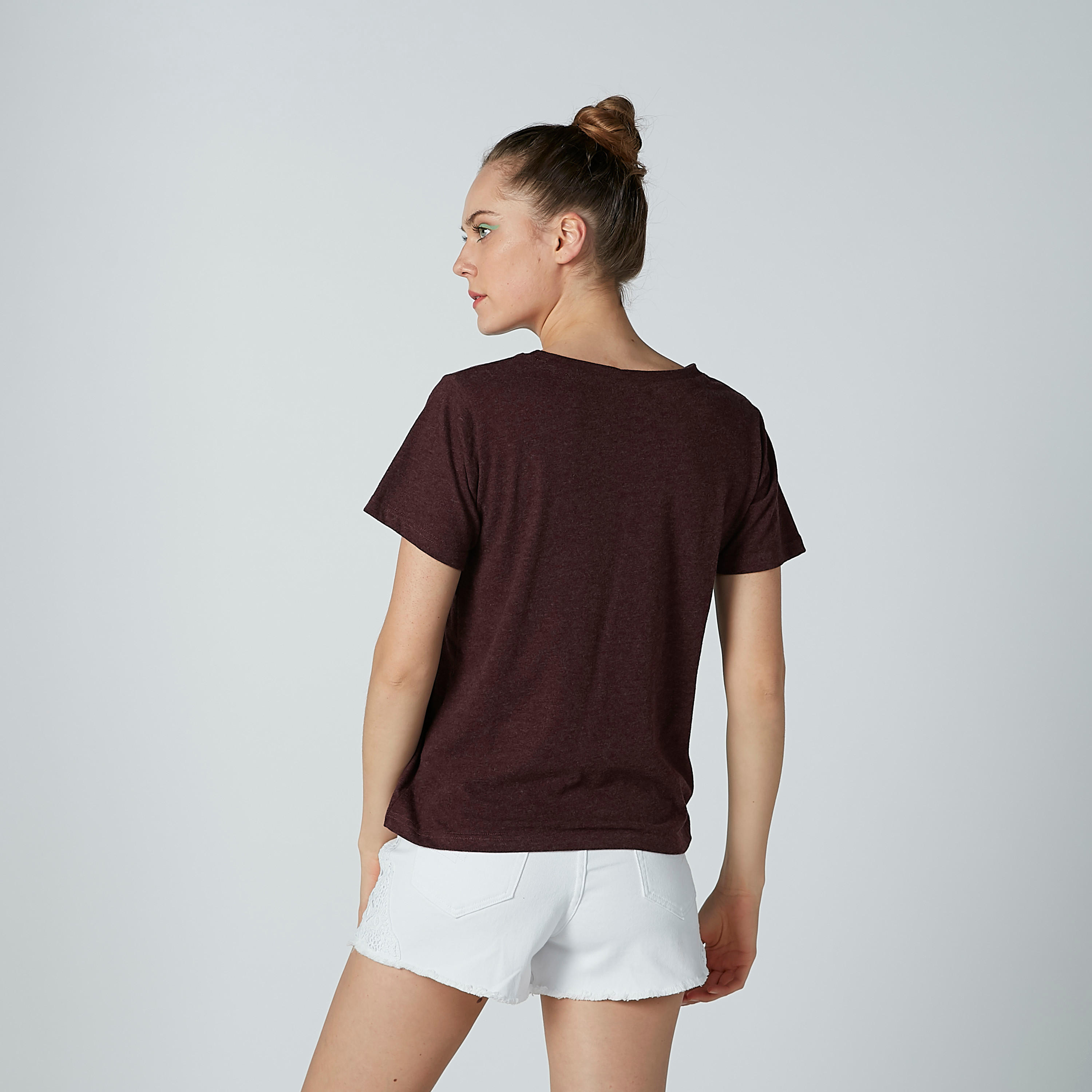 تيشيرت بياقة مستديرة وأكمام قصيرة وطبعات سمايلي وورلد-women-clothing-tshirts-image-3