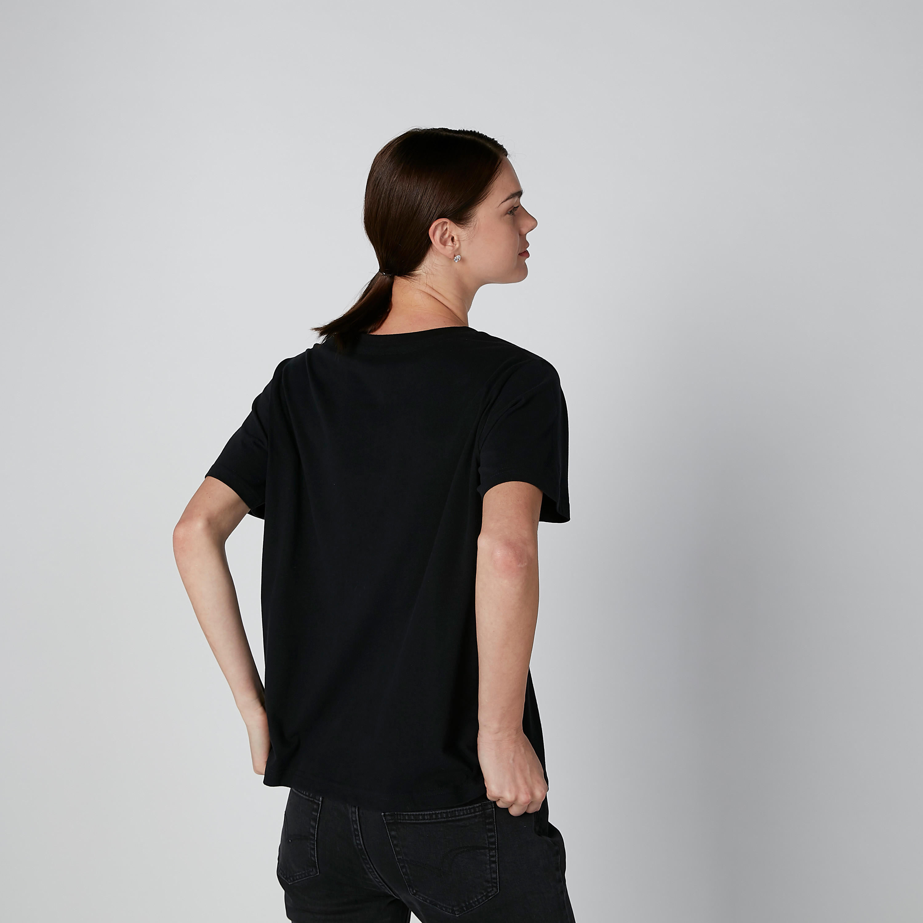 Sustainable Smiley World Printed T-shirt with Short Sleeves-women-clothing-tshirts-image-2