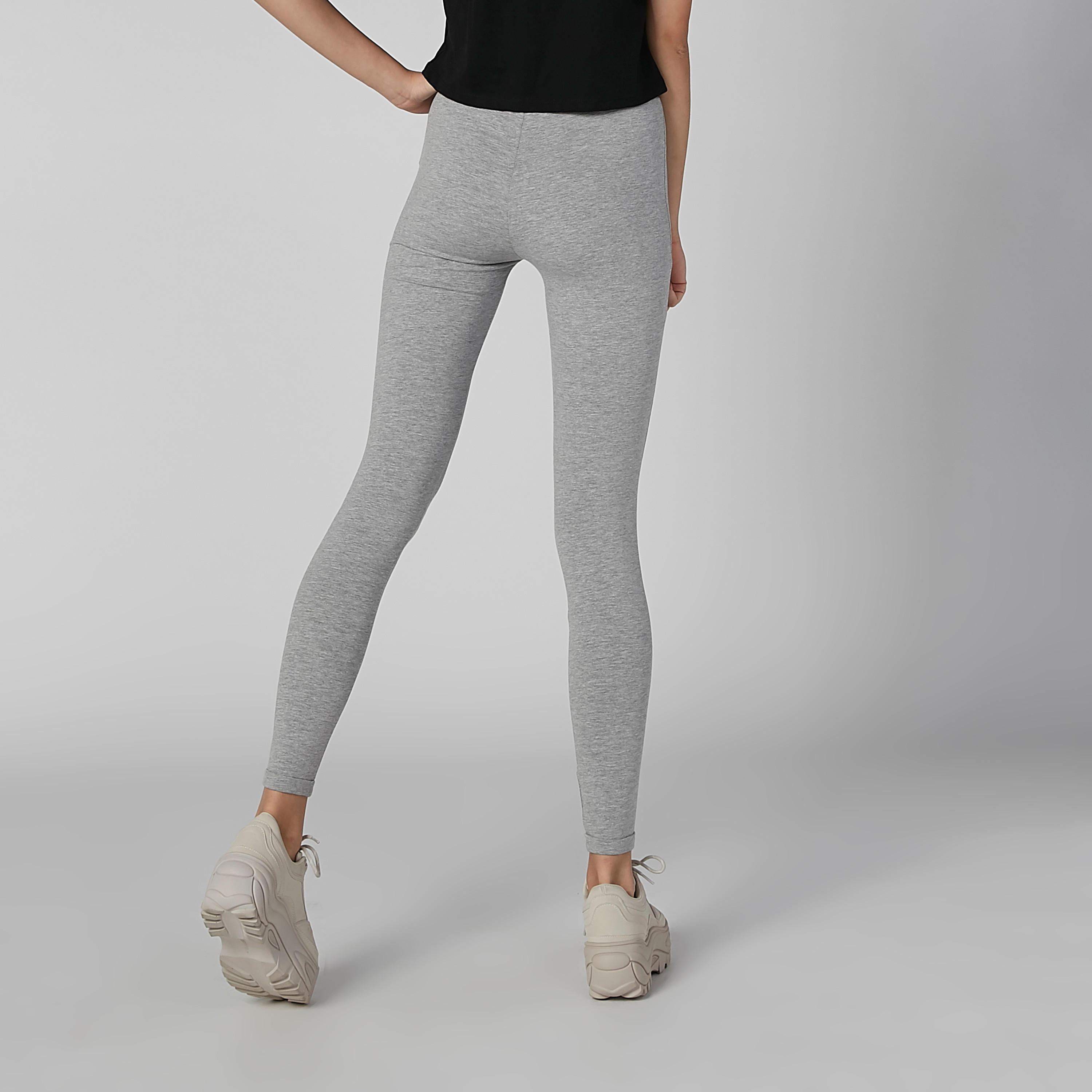بنطال ليقنز سادة بخصر مطّاطي وطبعات سمايلي وورلد-women-clothing-bottoms-leggings-image-4