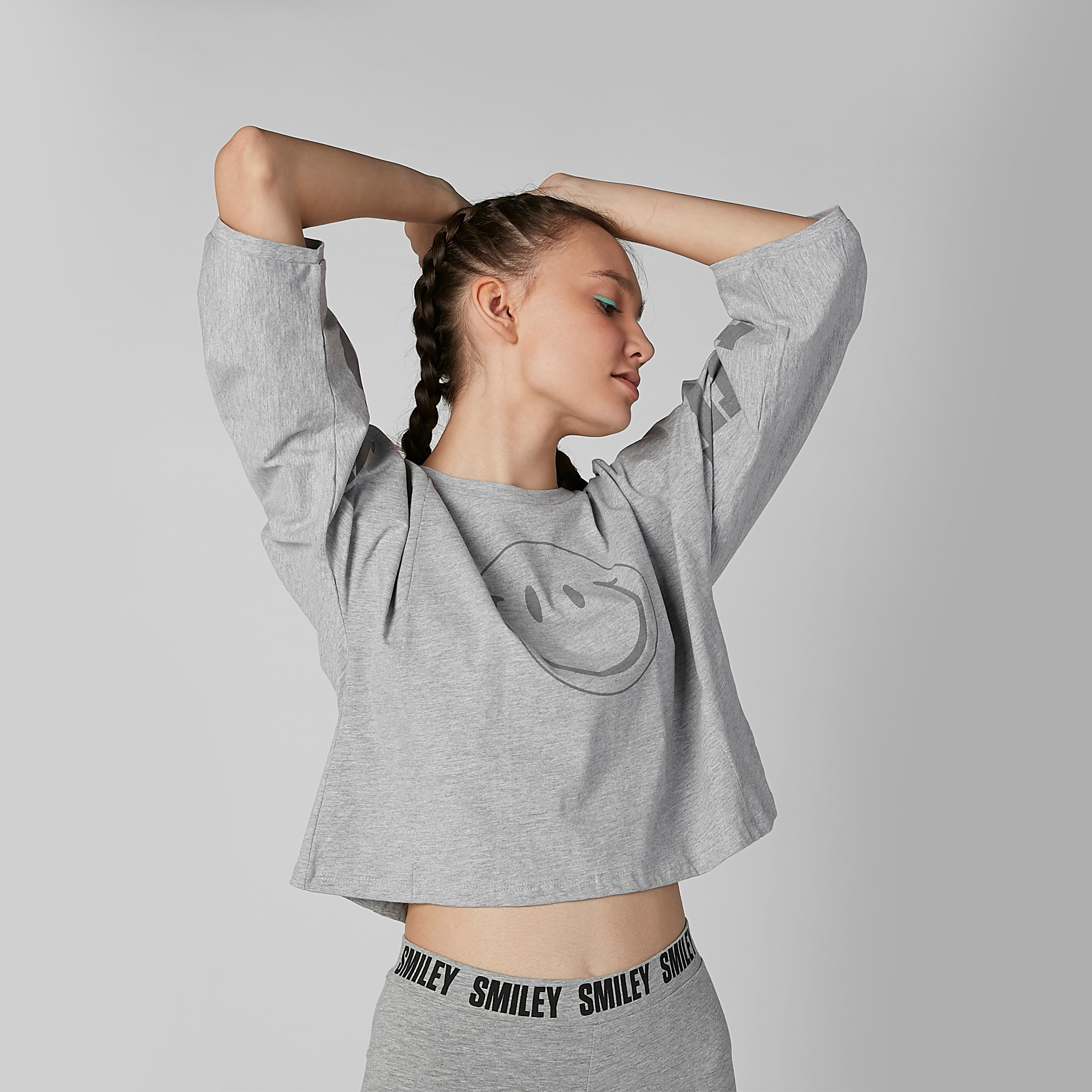تيشيرت بياقة مستديرة وأكمام 3/4 وطبعات-women-clothing-tshirts-image-2
