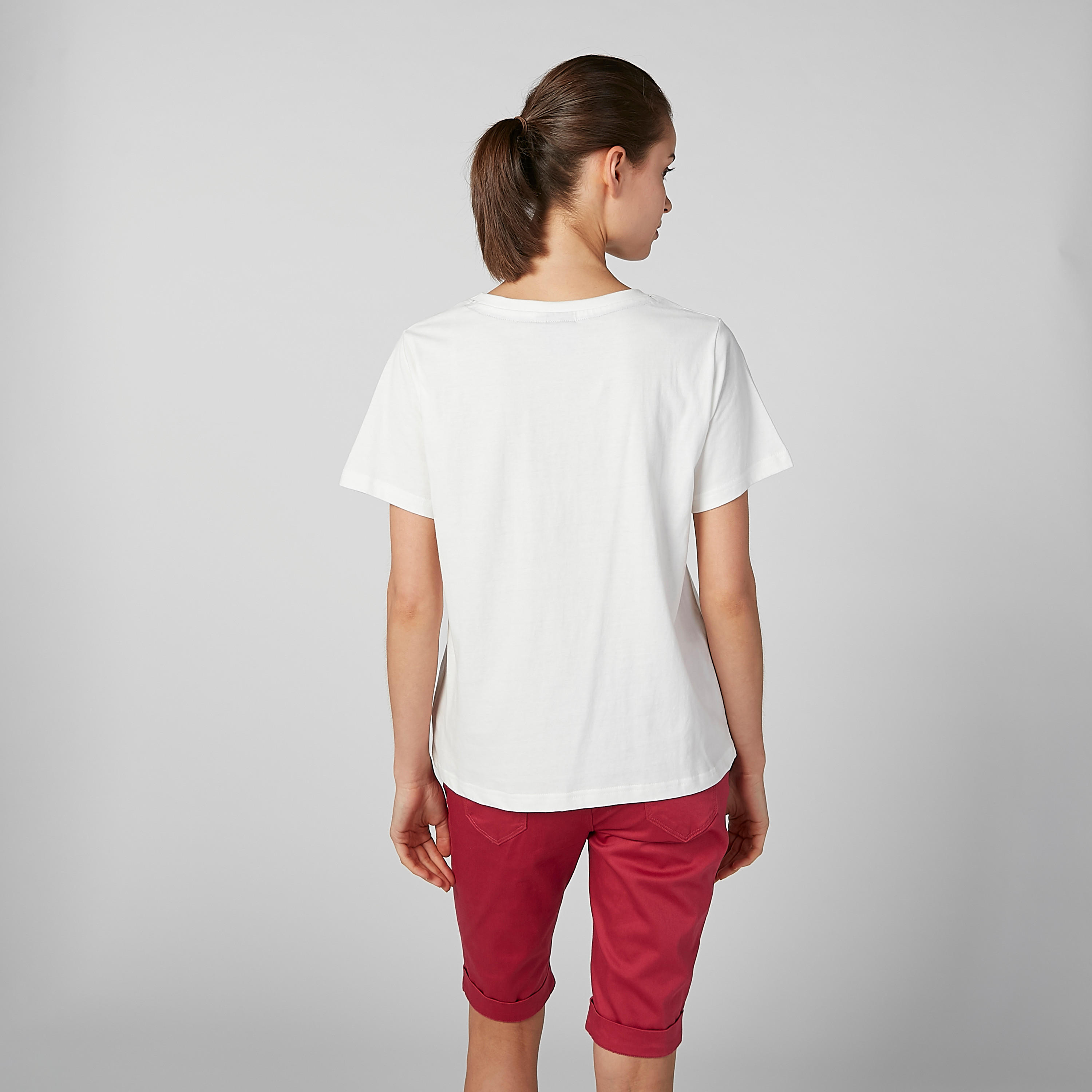 تيشيرت مستدام بياقة مستديرة وطبعات سمايلي وورلد-women-clothing-tshirts-image-4
