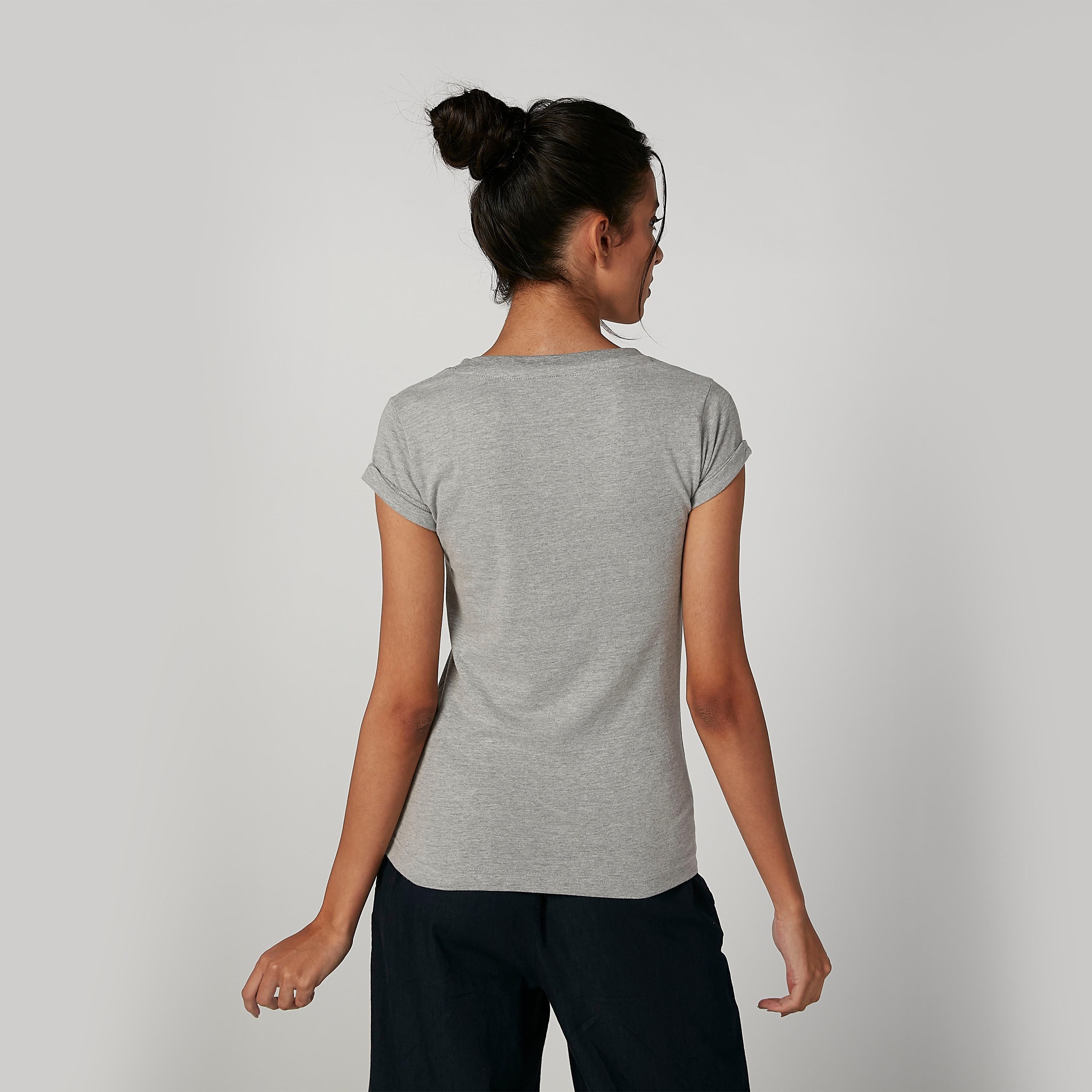 تيشيرت مستدام بأكمام كاب وطبعات سمايلي وورلد -women-clothing-tshirts-image-2