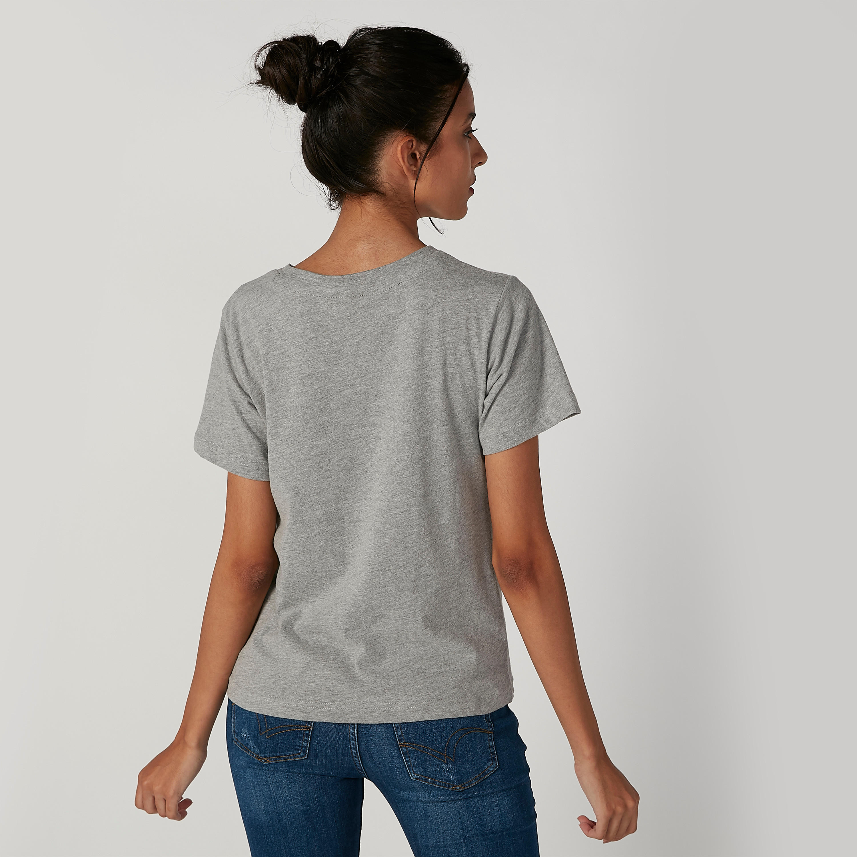 تيشيرت مستدام بأكمام قصيرة وطبعات سمايلي وورلد -women-clothing-tshirts-image-2