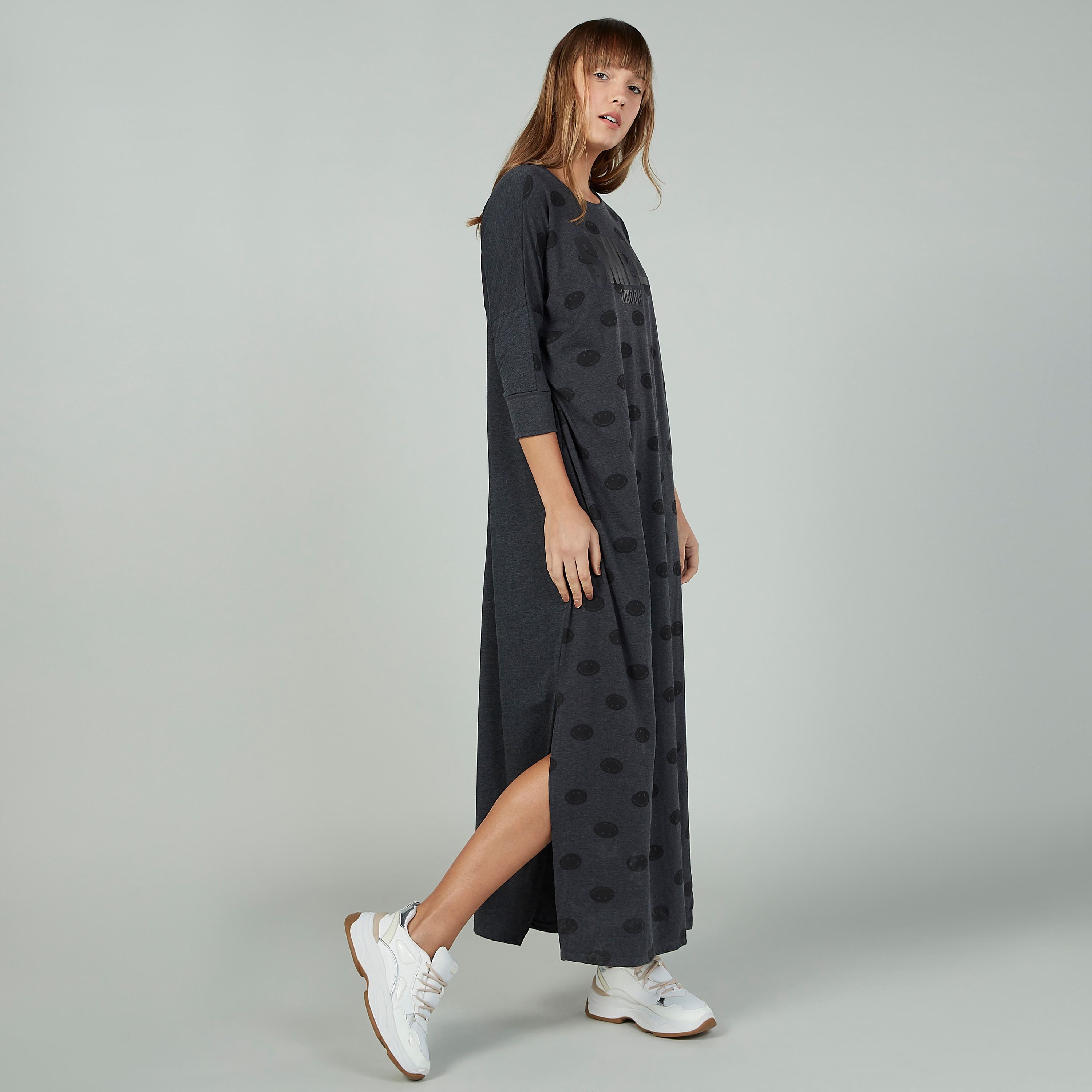 Sustainable Smiley World Printed Over-sized Maxi Dress-women-clothing-dresses-image-2