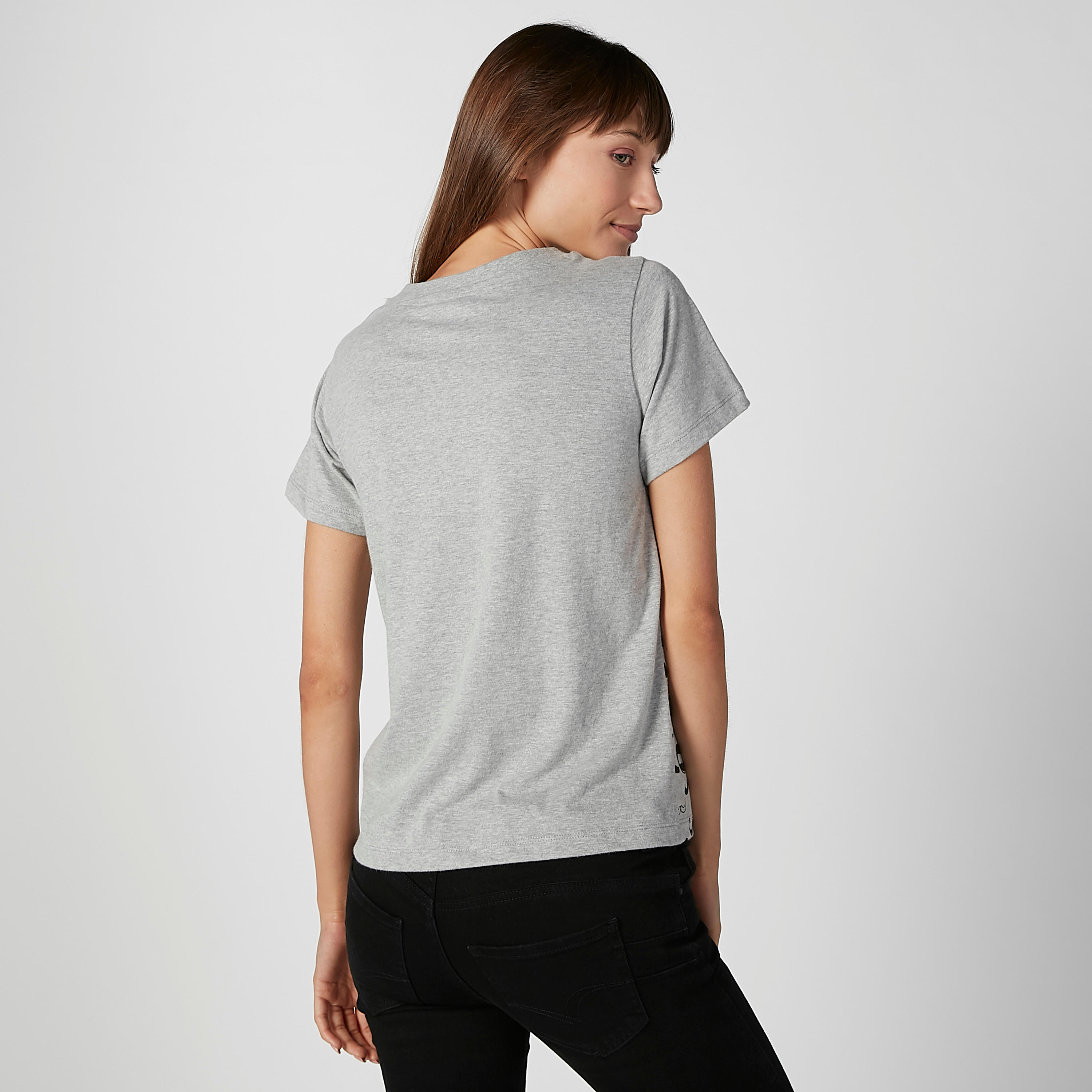 تيشيرت مستدام سليم بياقة ضيّقة وطبعات سمايلي وورلد -women-clothing-tshirts-image-3