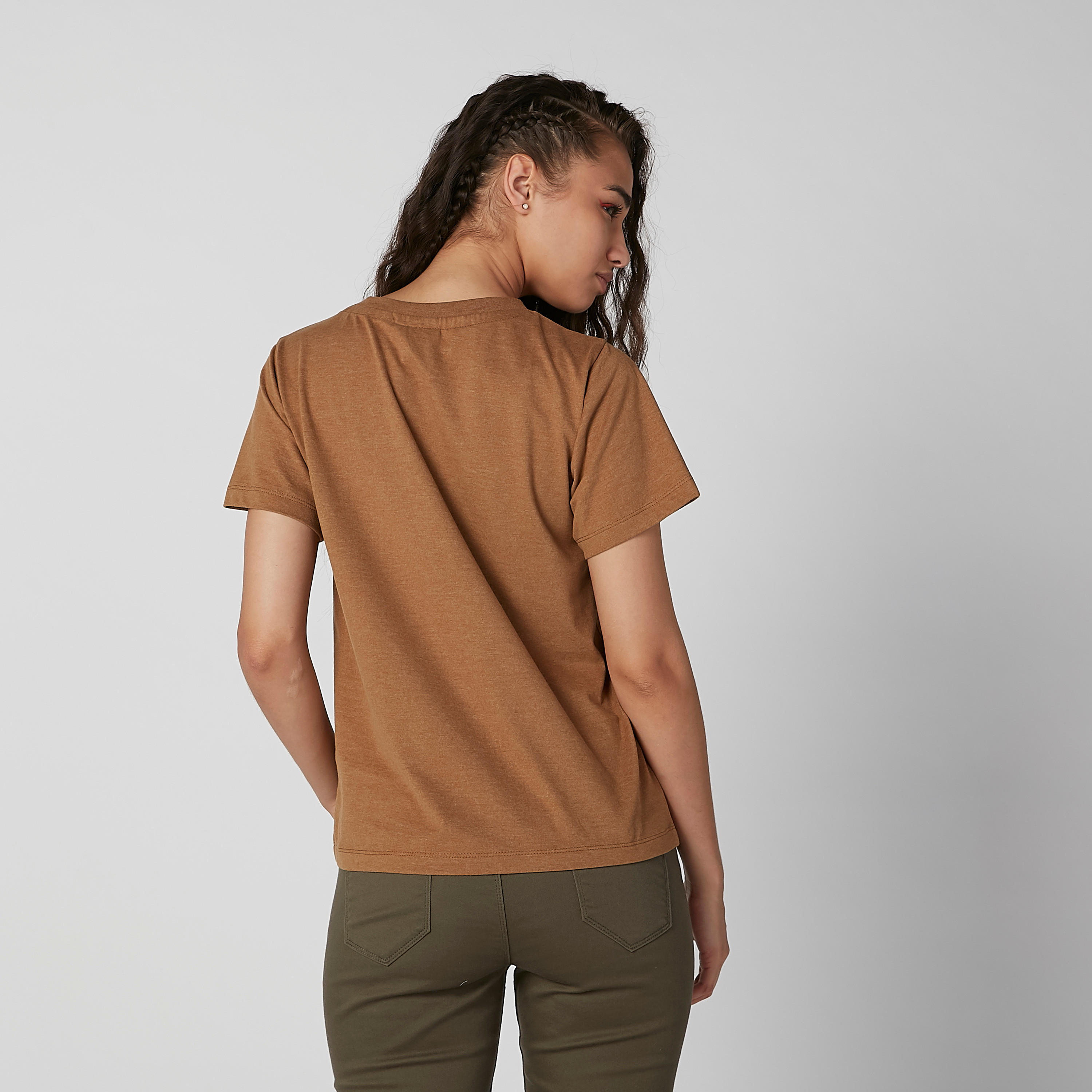 تيشيرت مستدام بياقة مستديرة وطبعات سمايلي وورلد-women-clothing-tshirts-image-3
