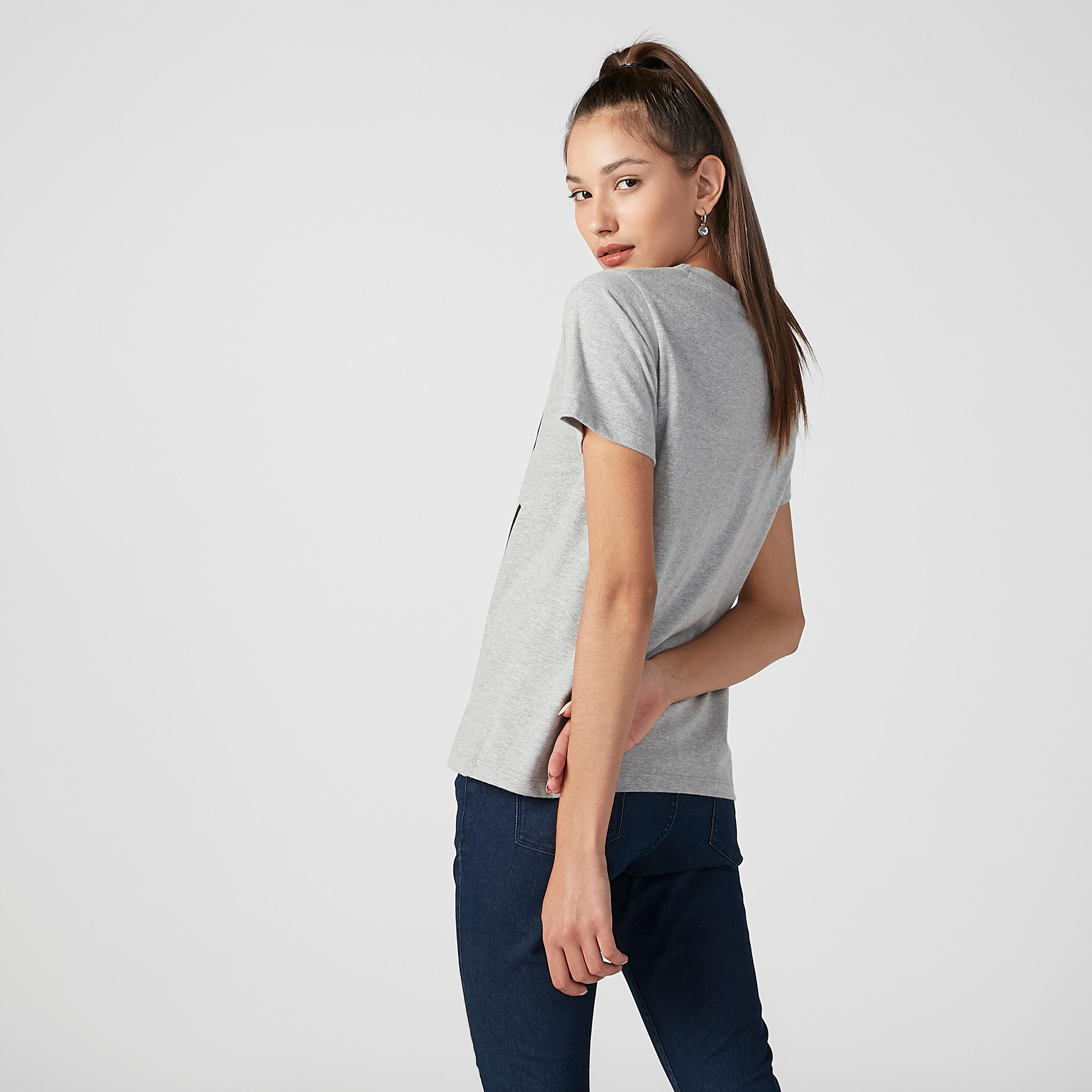 Sustainable Smiley World Printed T-shirt with Round Neck-women-clothing-tshirts-image-3