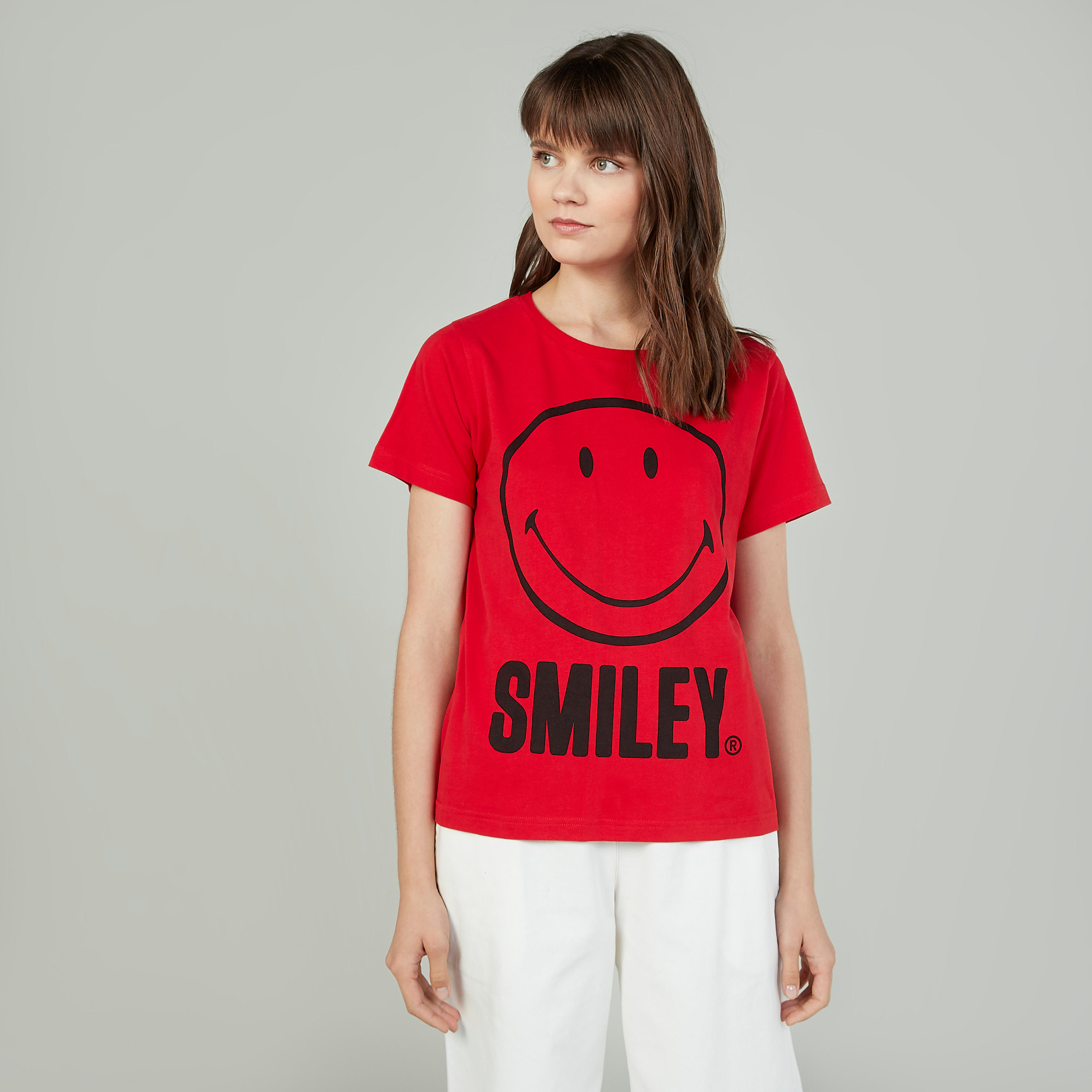 قميص مستدام مقلّم بياقة عاديّة وأكمام طويلة-women-clothing-tshirts-image-1