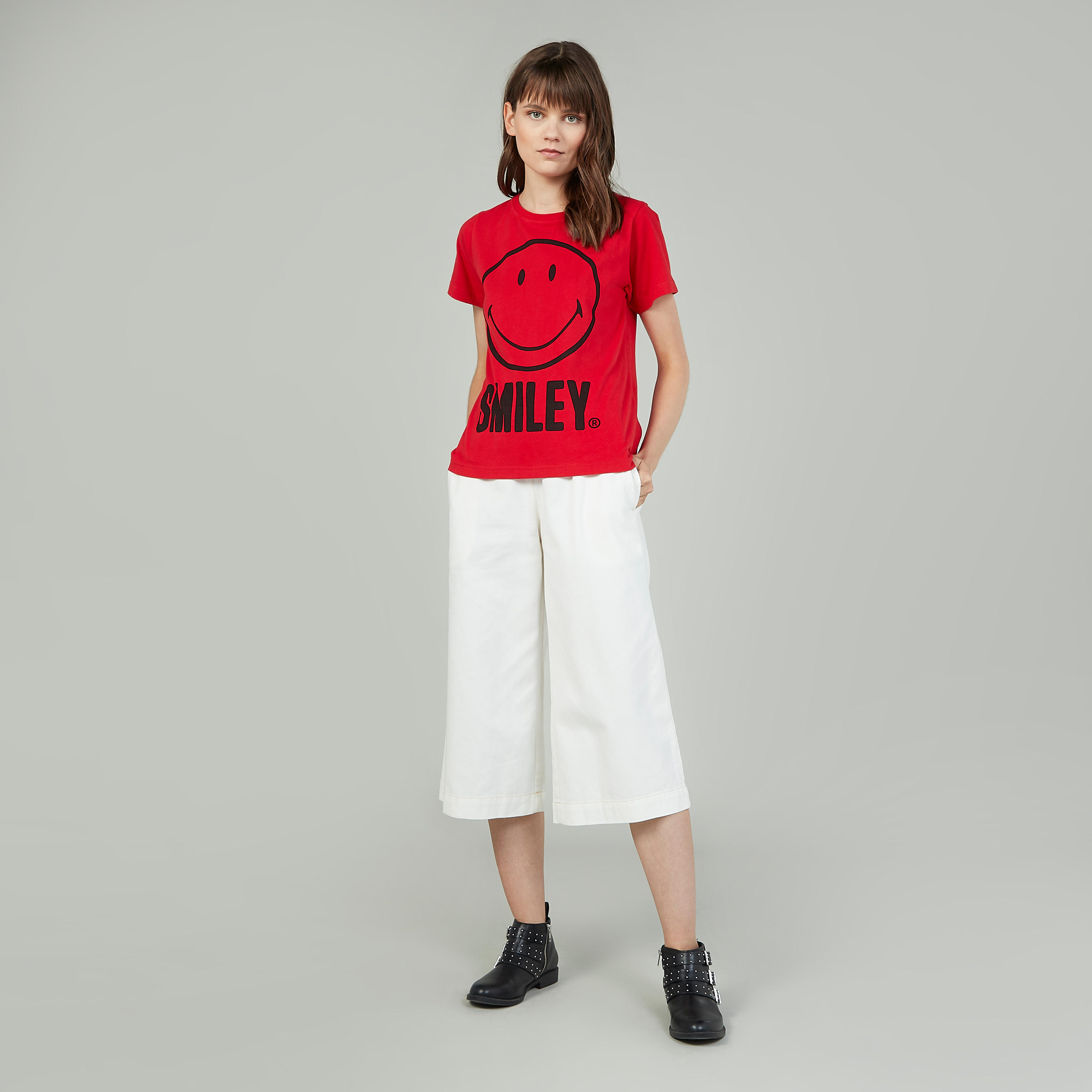 قميص مستدام مقلّم بياقة عاديّة وأكمام طويلة-women-clothing-tshirts-image-2