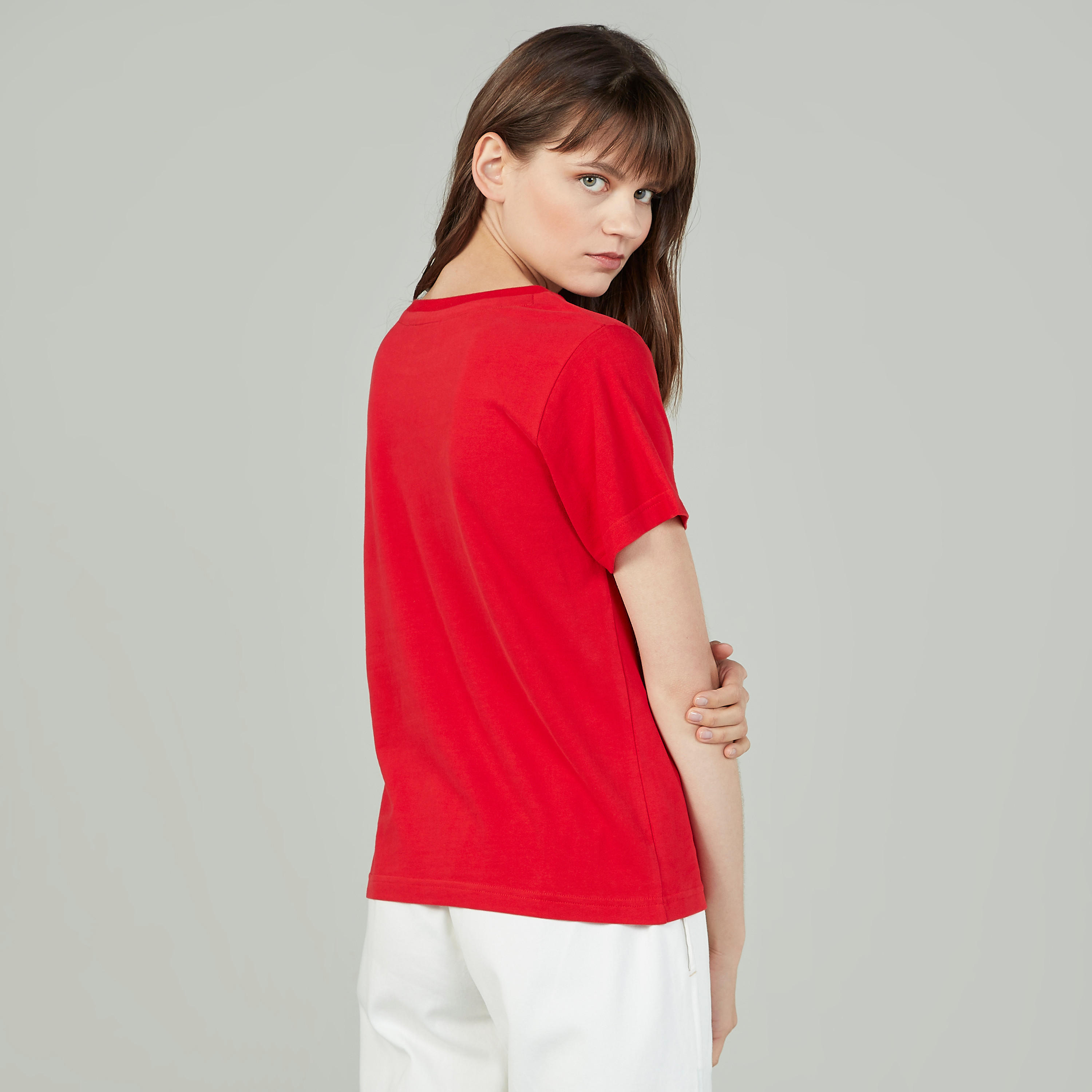 قميص مستدام مقلّم بياقة عاديّة وأكمام طويلة-women-clothing-tshirts-image-4