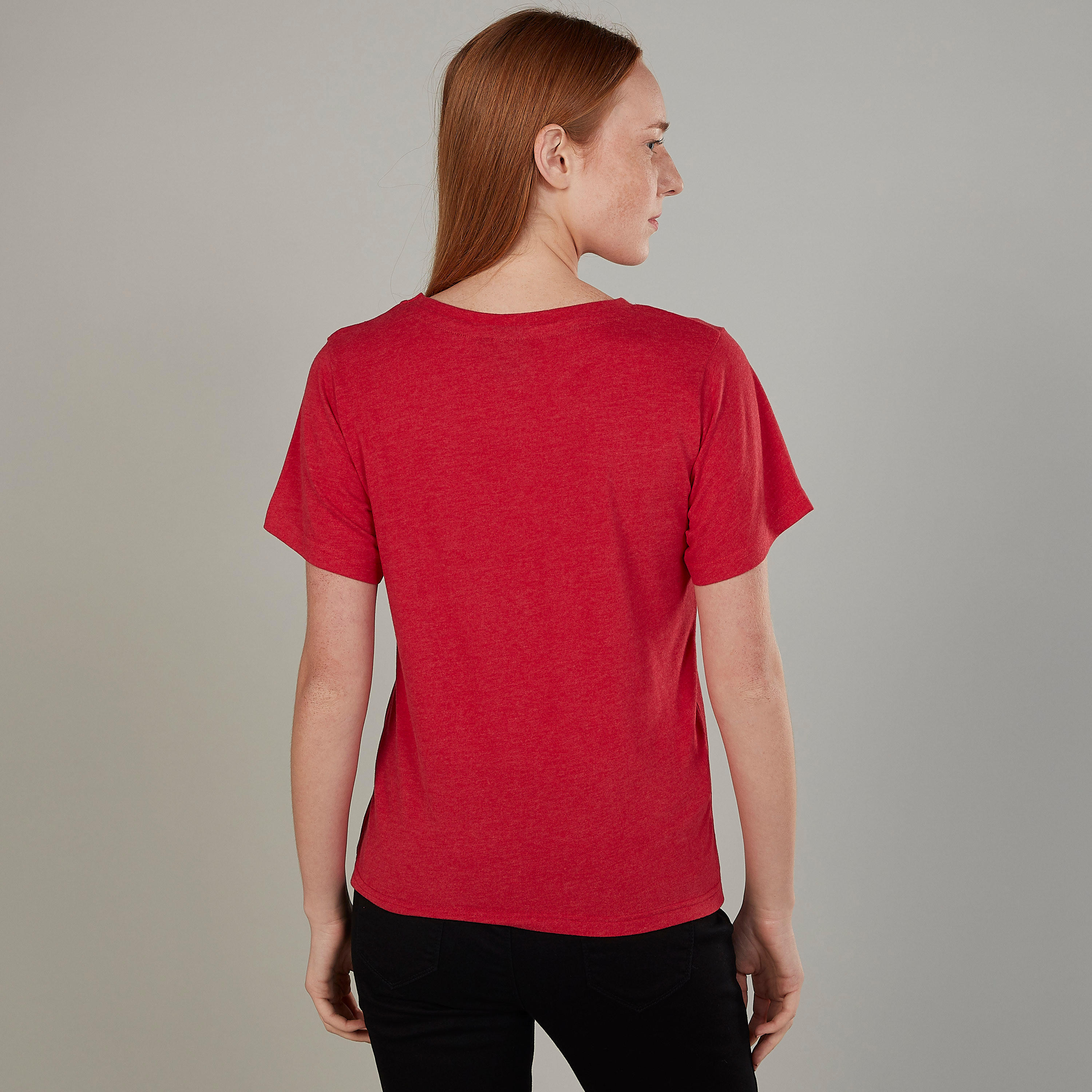 تيشيرت بياقة مستديرة وأكمام قصيرة وطبعات سمايلي وورلد-women-clothing-tshirts-image-4