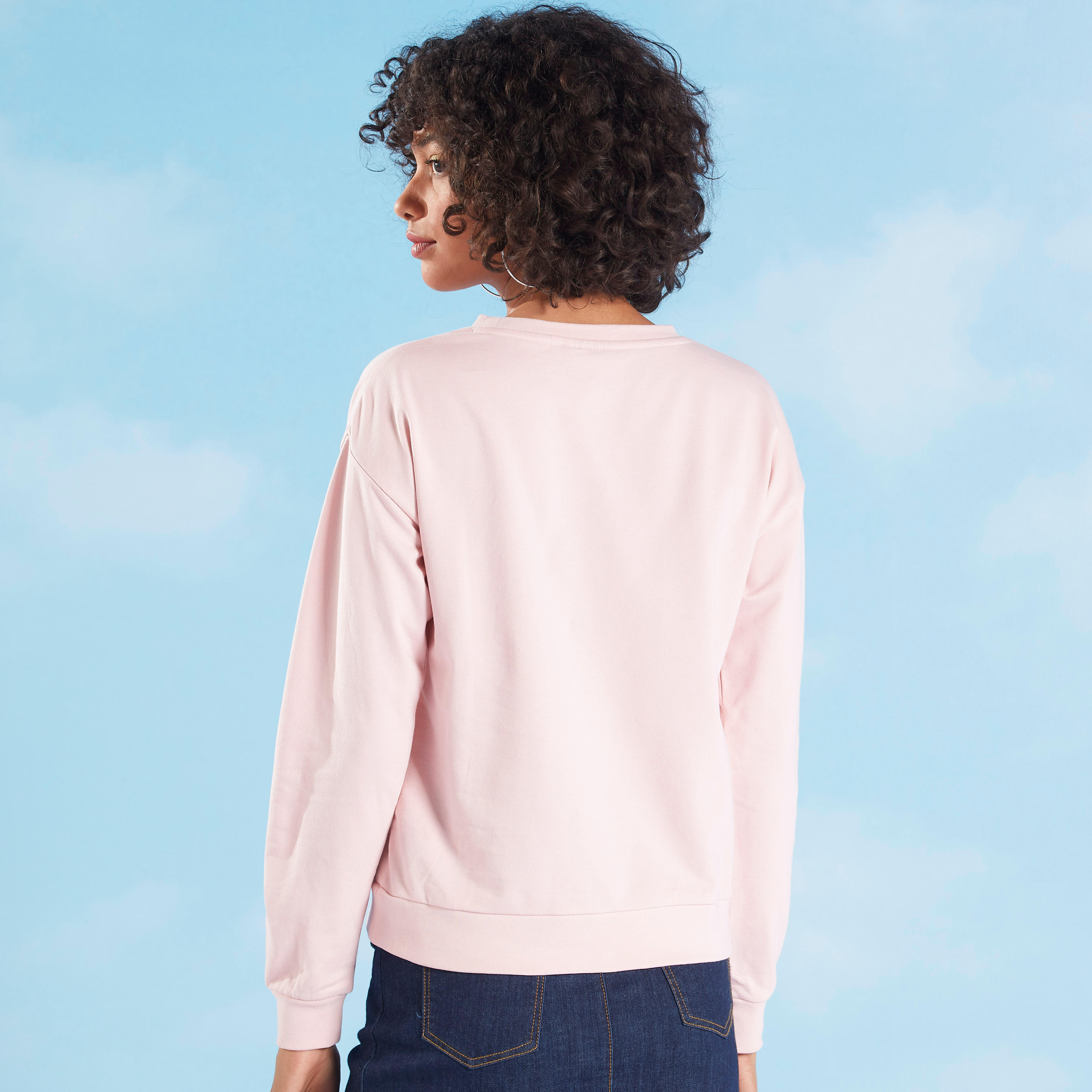 سويت شيرت سليم فيت بطبعات سمايلي وورلد-women-winterwear-hoodiesandsweatshirts-sweatshirts-image-1