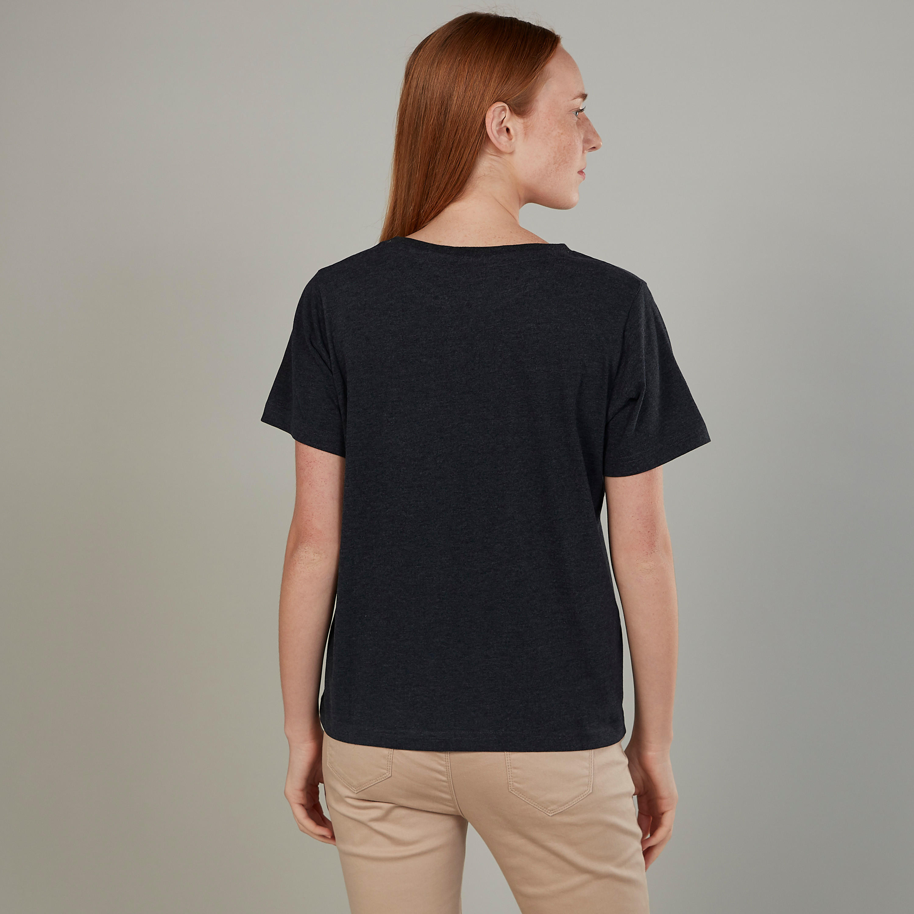 تيشيرت بياقة مستديرة وأكمام قصيرة وطبعات سمايلي وورلد-women-clothing-tshirts-image-4