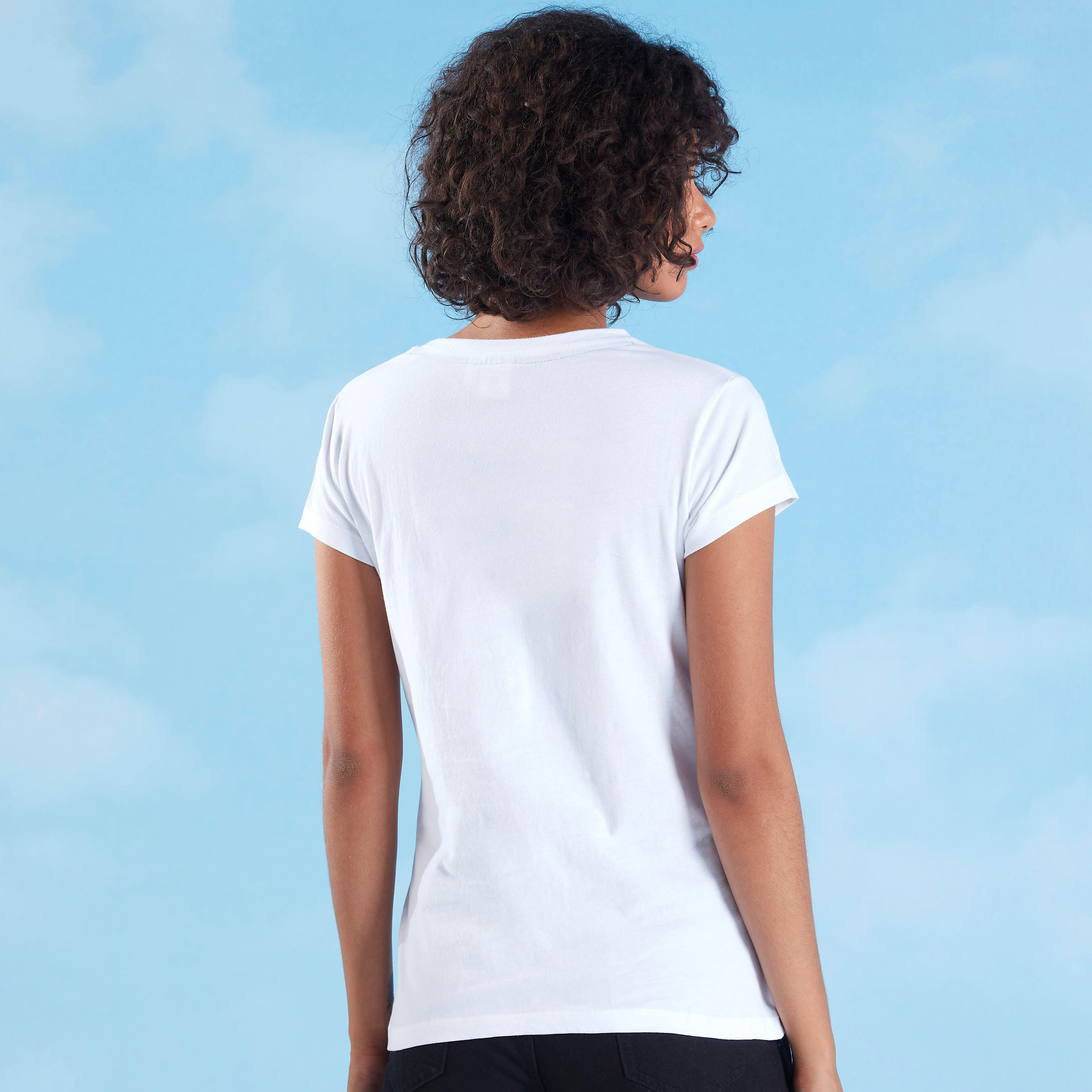 تيشيرت بياقة ضيّقة وطبعات سمايلي وورلد-women-clothing-tshirts-image-1