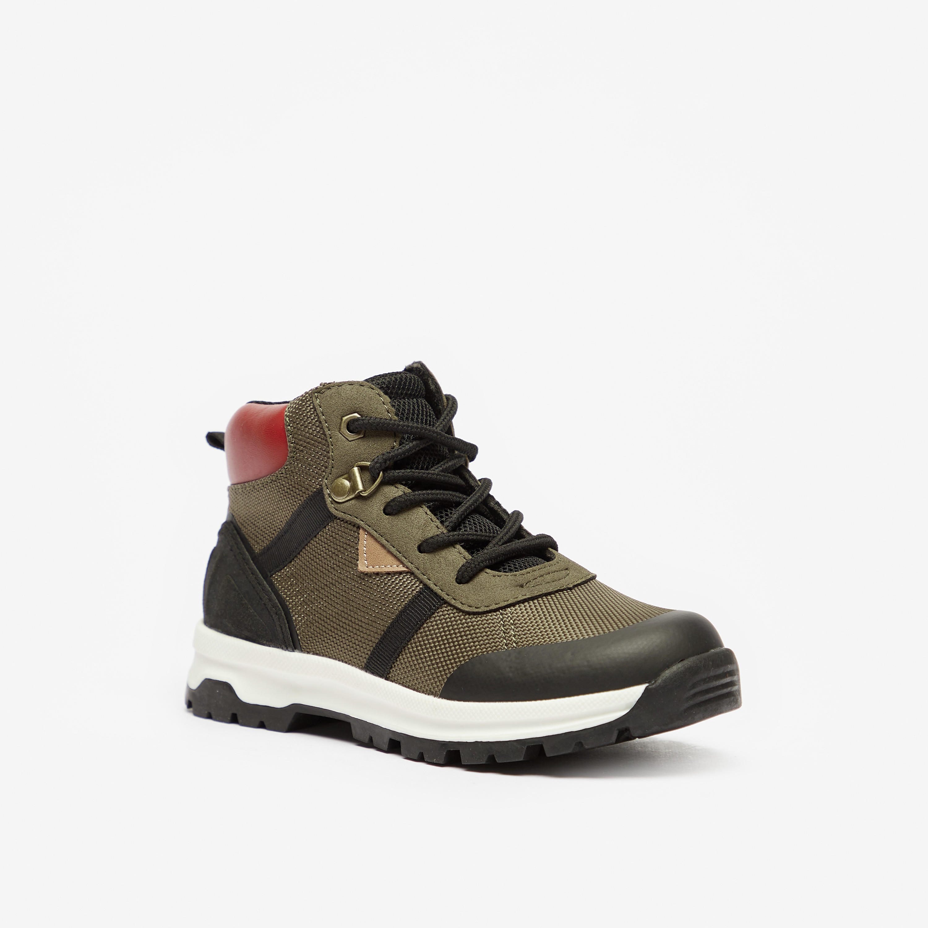 Mister Duchini Panelled High Cut Boots with Zip Closure and Lace Detail-boys-shoes-boots-image-1