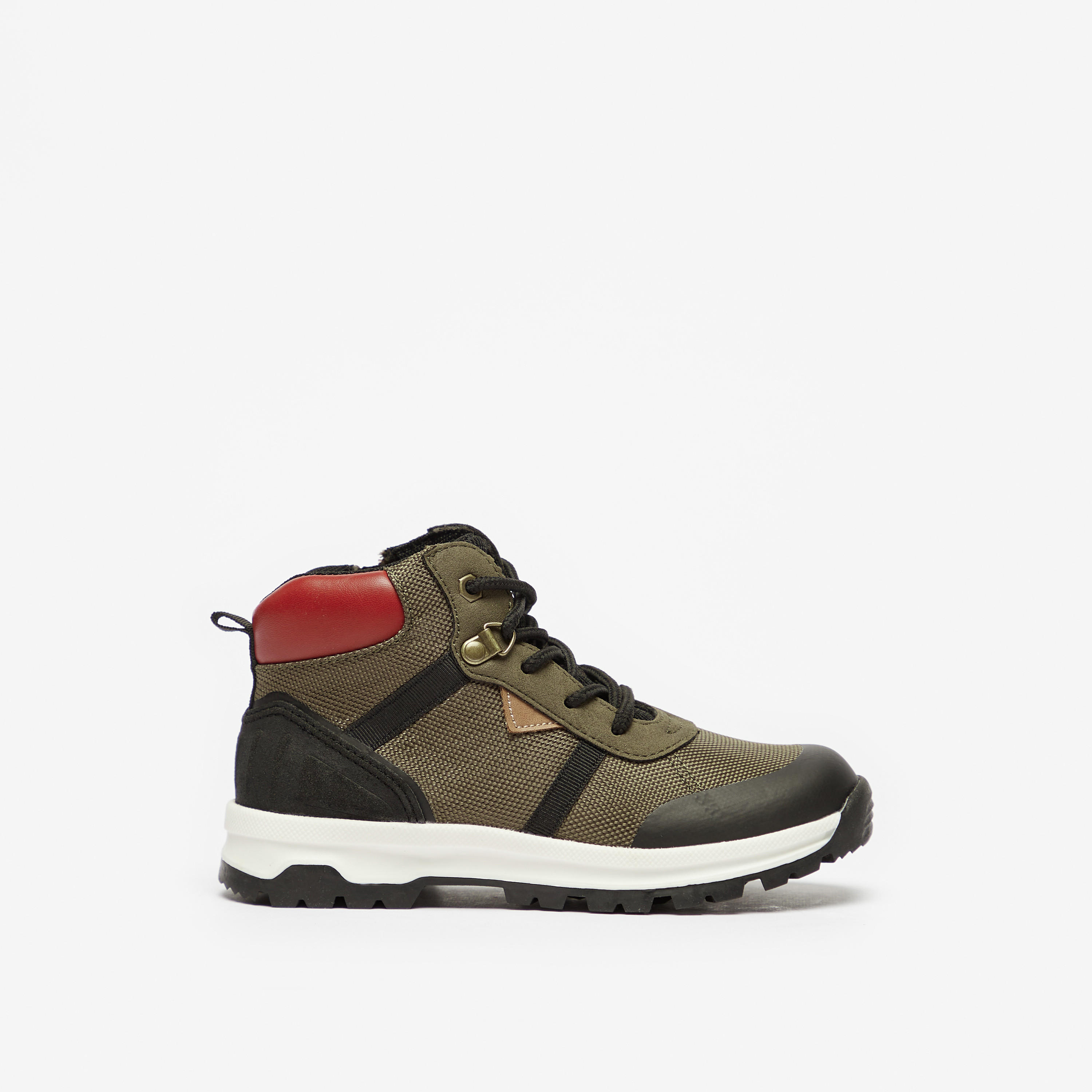 Mister Duchini Panelled High Cut Boots with Zip Closure and Lace Detail-boys-shoes-boots-image-3