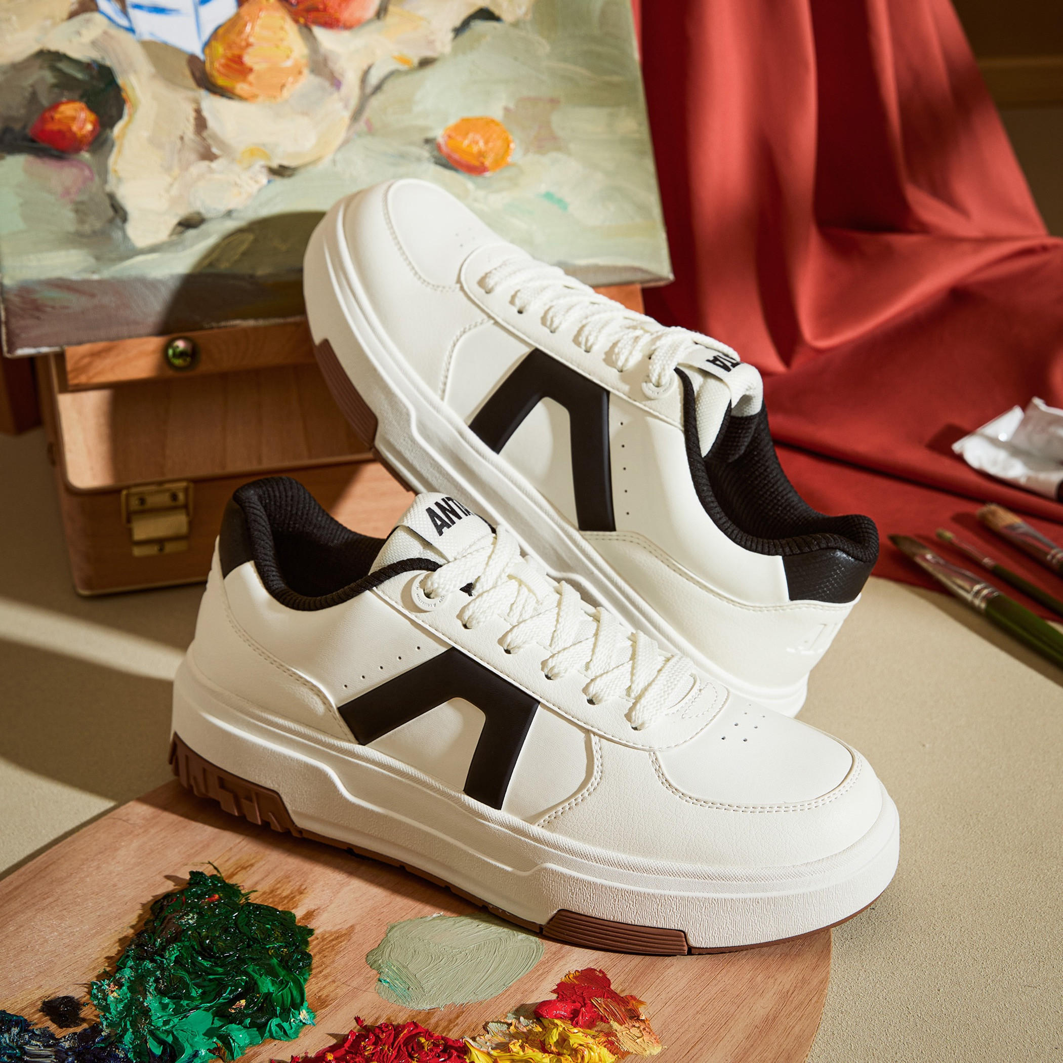 ANTA Men Lace-Up Ankle Sneakers - A LOGO 3-sports-men-shoes-image-7