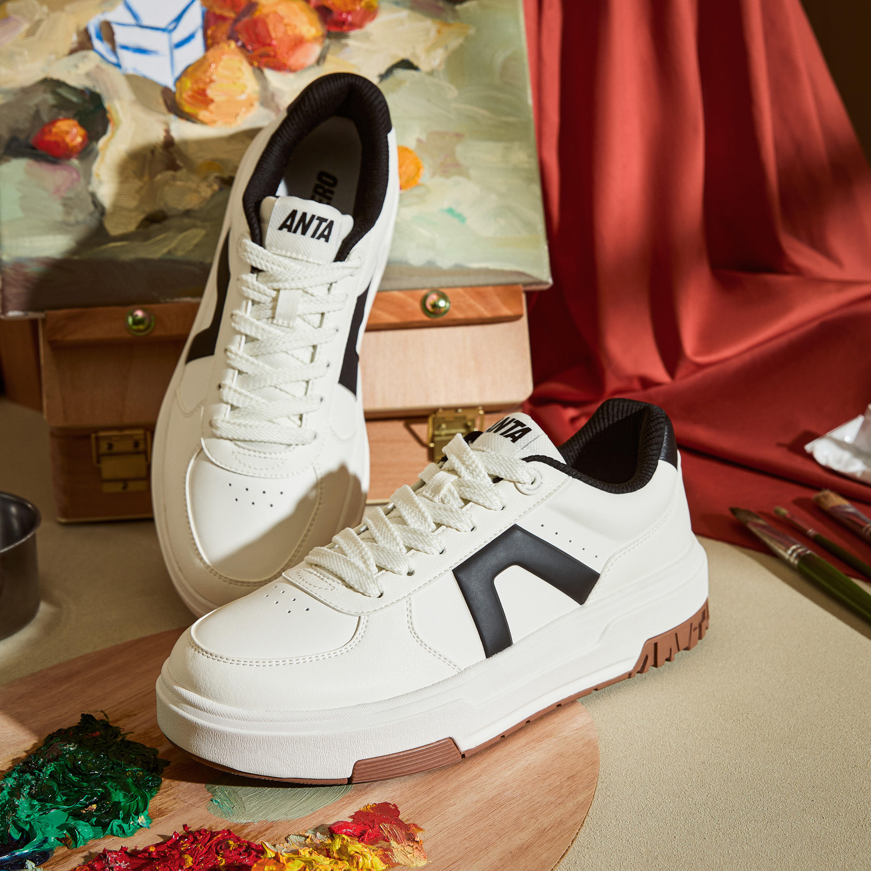 ANTA Men Lace-Up Ankle Sneakers - A LOGO 3-sports-men-shoes-image-8