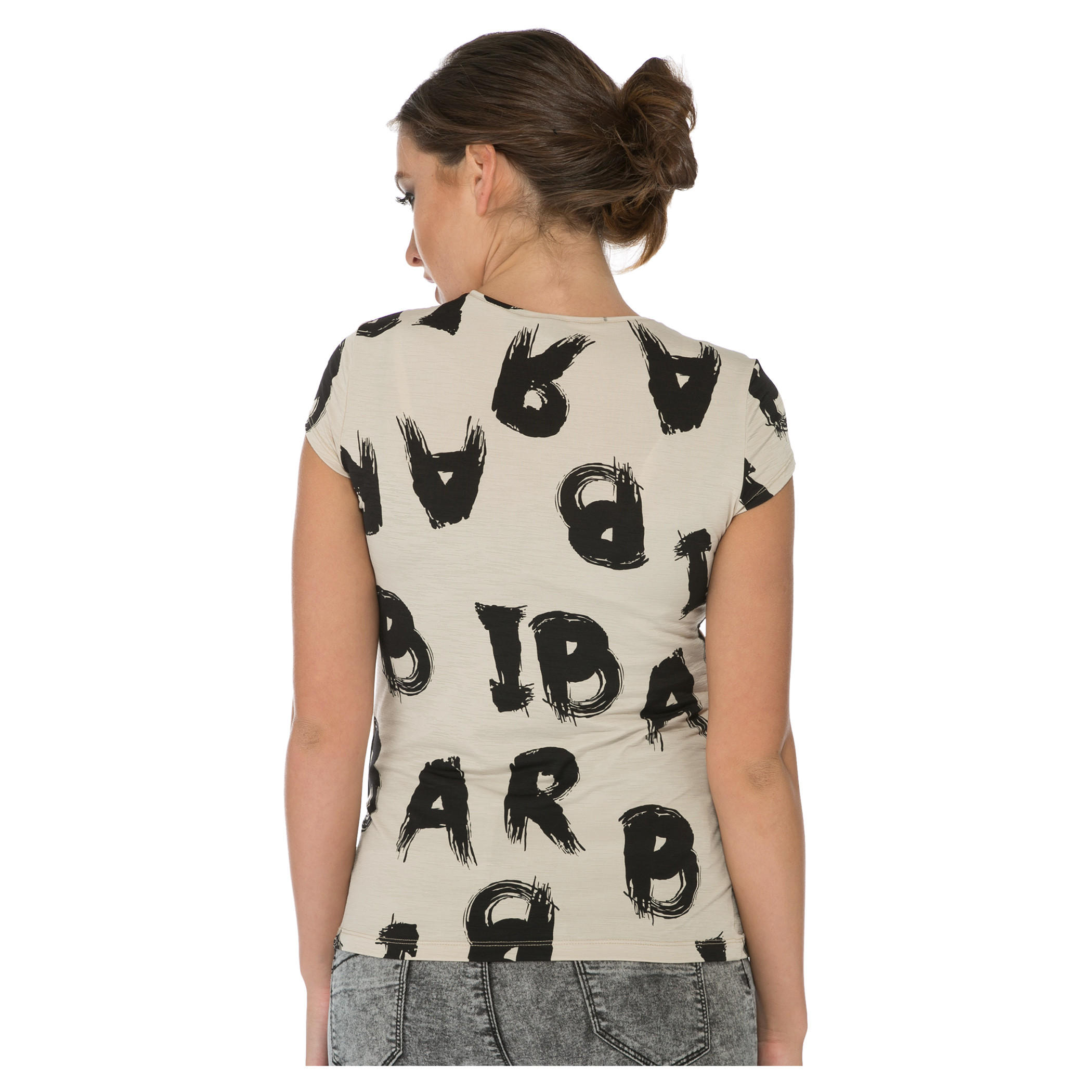 Barbie Printed Round Neck T-shirt-women-clothing-tshirts-image-2