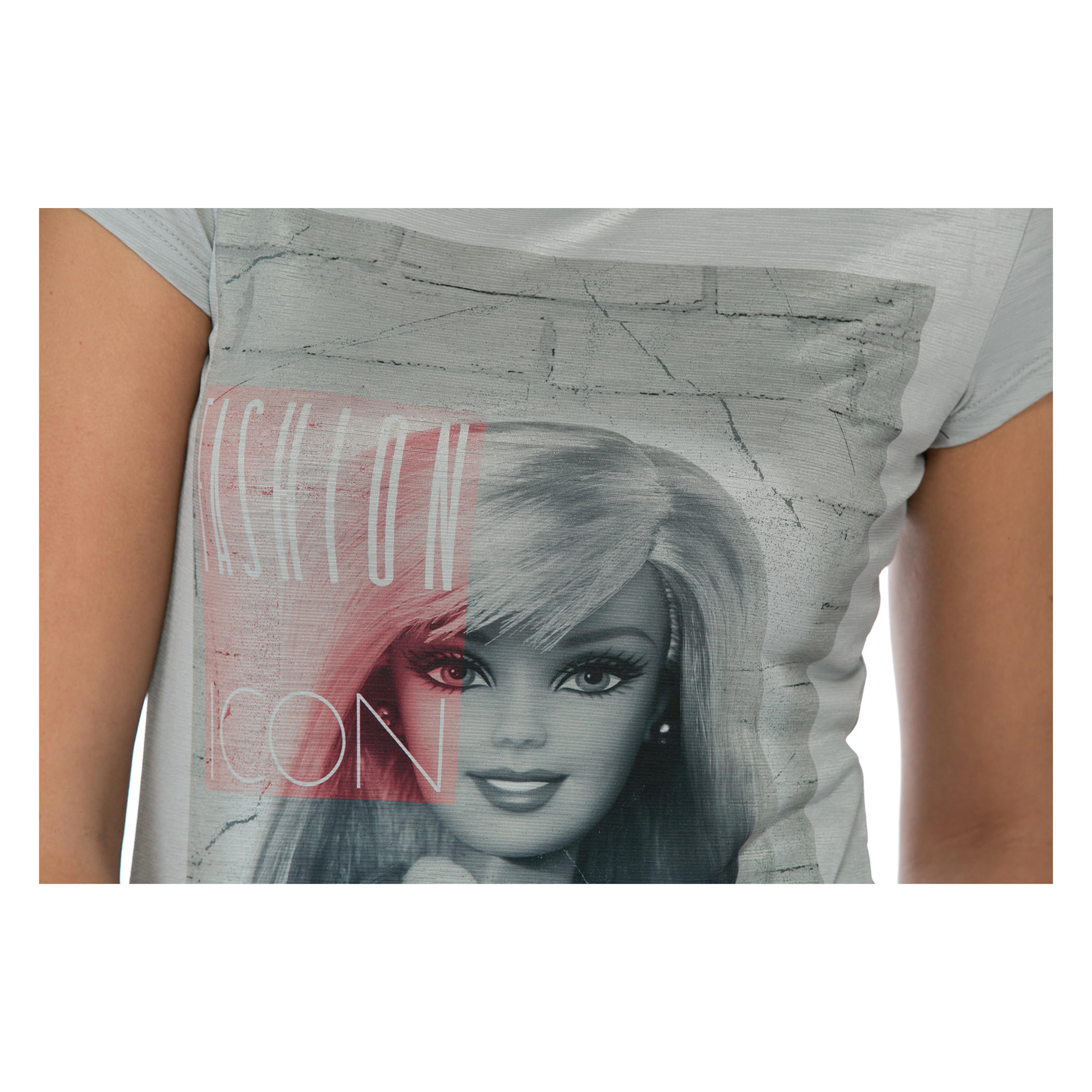 Barbie Printed Round Neck T-shirt-women-clothing-tshirts-image-4