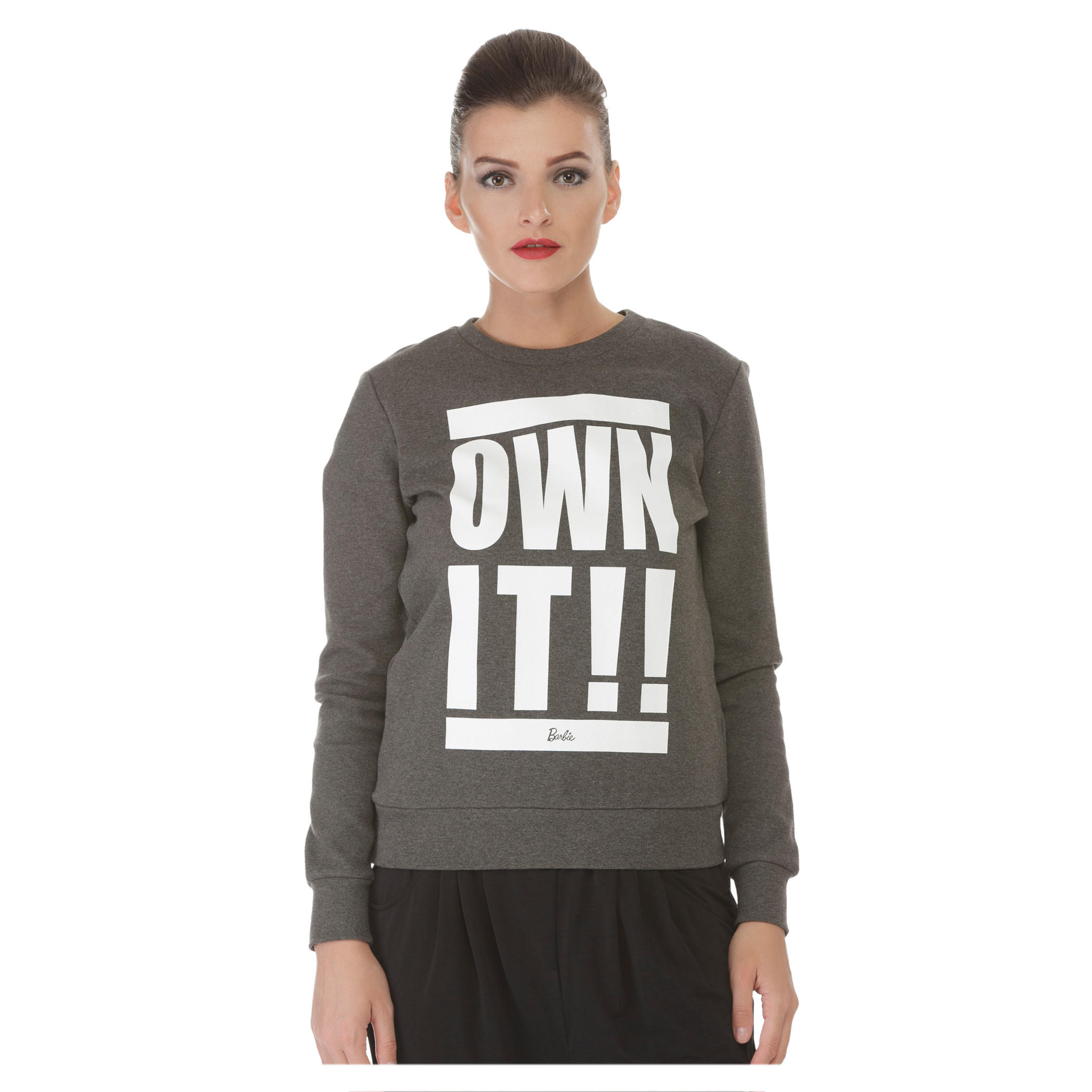 Barbie Print Long-sleeved T-shirt-women-winterwear-hoodiesandsweatshirts-sweatshirts-image-1