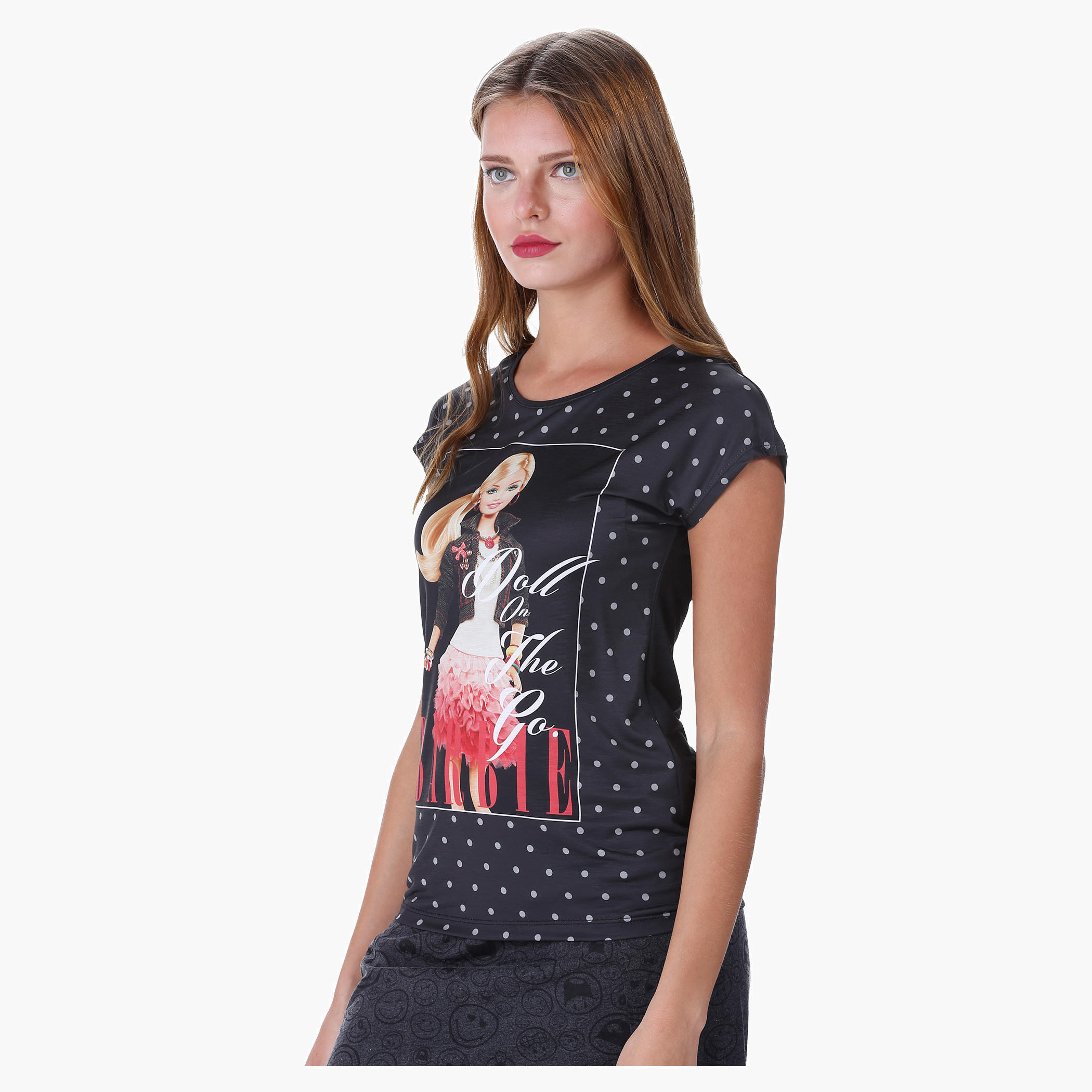 Barbie Graphic Print T-shirt-women-clothing-tshirts-image-3