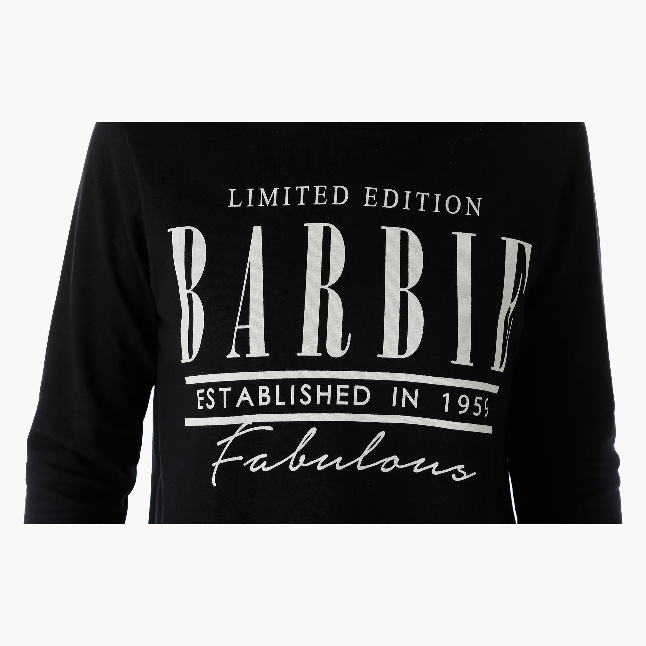 Barbie Printed Cotton Top with Boat Neck and Long Sleeves-women-clothing-tshirts-image-4