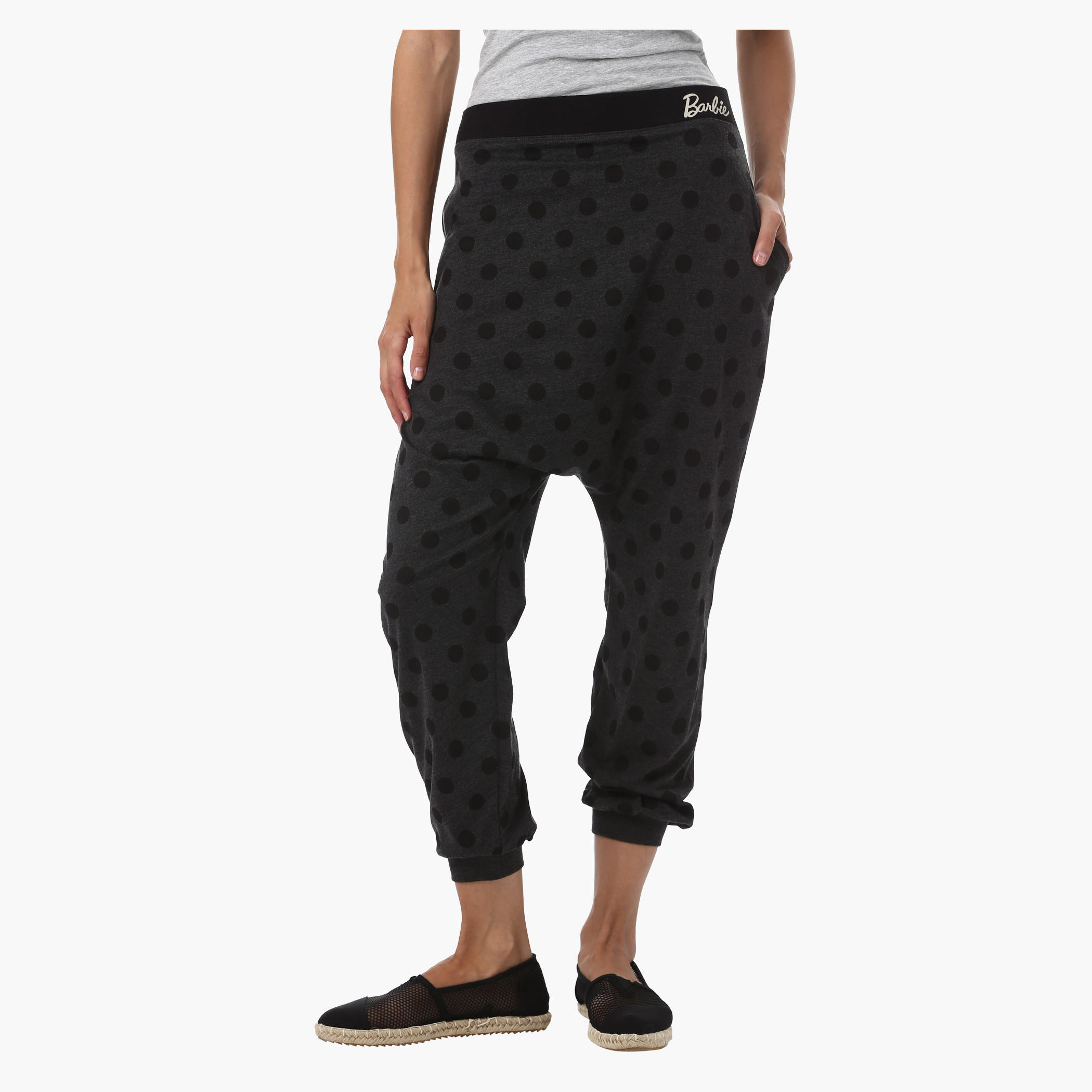 Barbie Polka Dot Print Jog Pants-women-clothing-bottoms-joggers-image-1