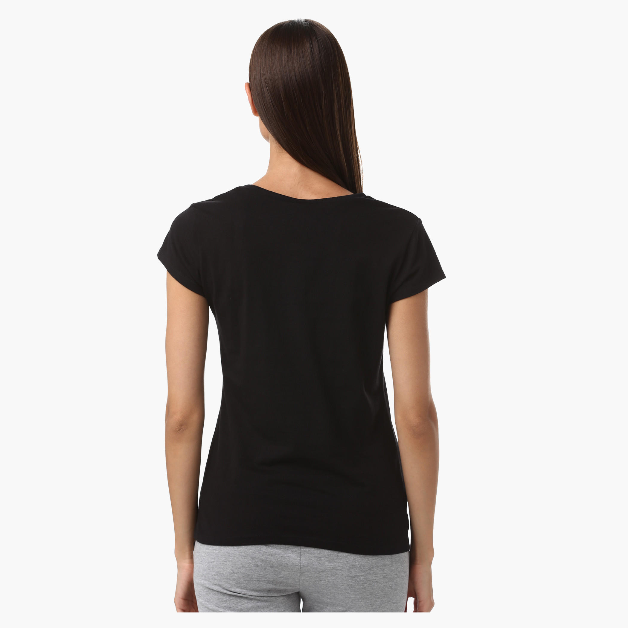 Barbie Graphic Print Cotton T-Shirt with Round Neck and Short Sleeves-women-clothing-tshirts-image-2