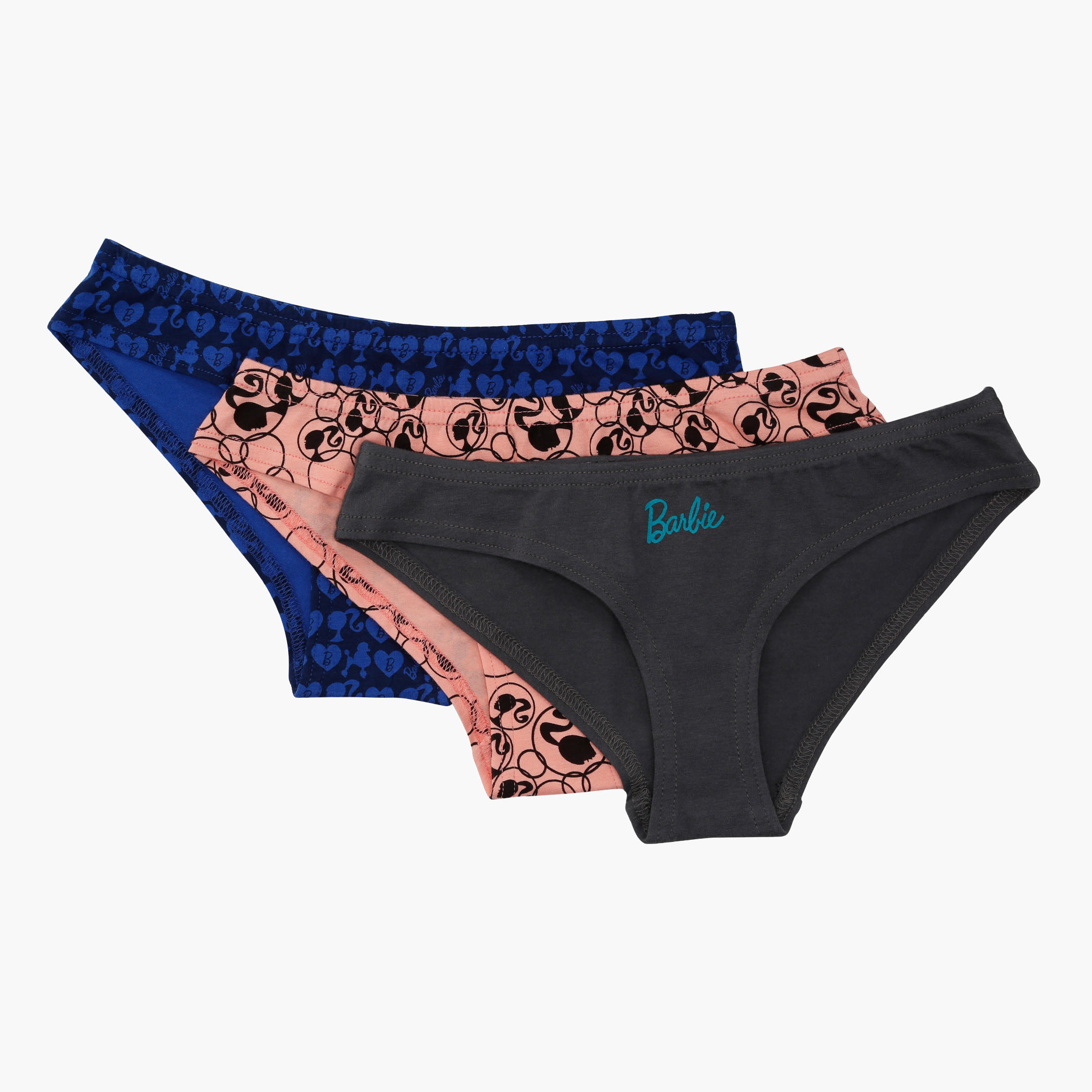 Barbie Print Bikini Briefs - Set of 3-women-clothing-lingerie-panties-image-1