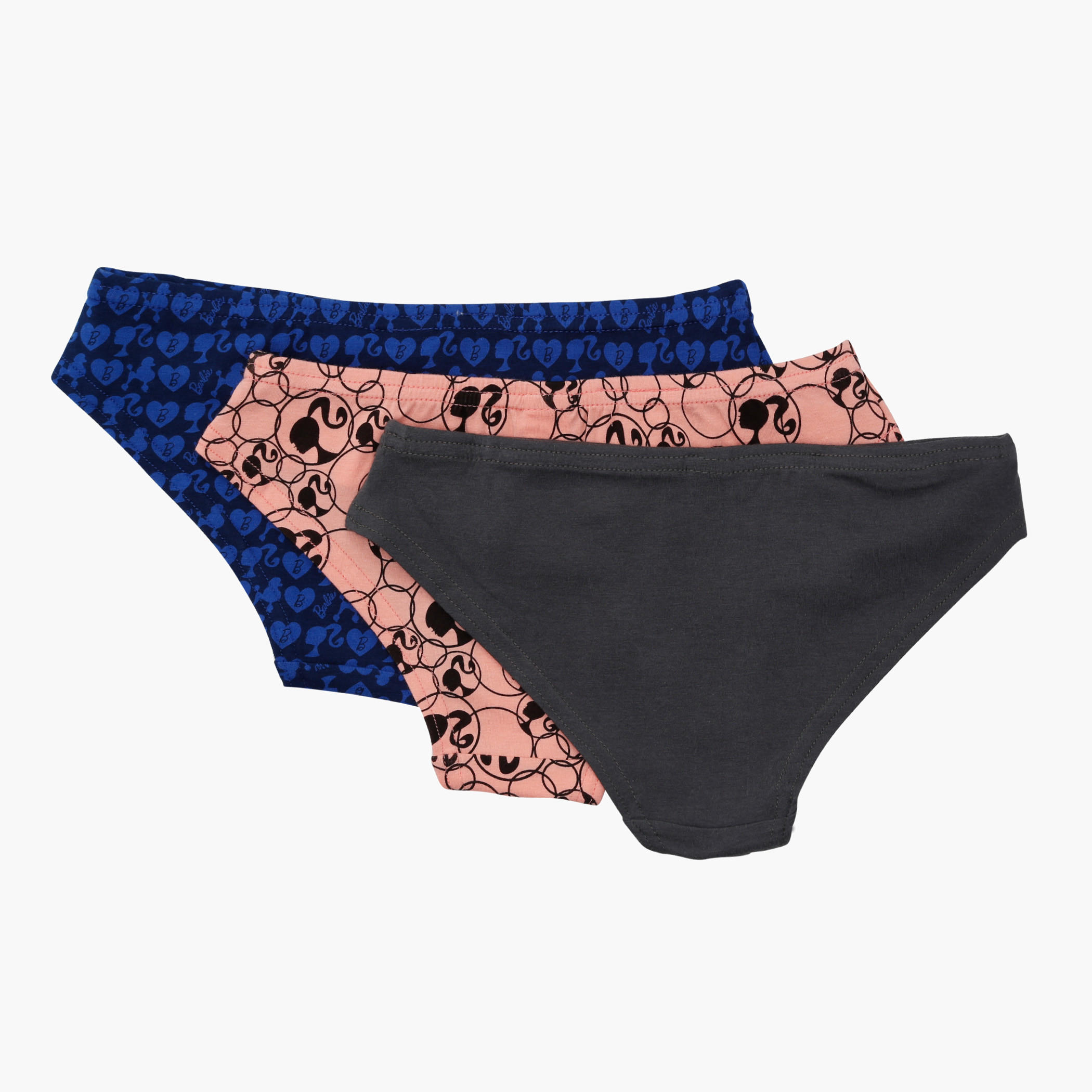 Barbie Print Bikini Briefs - Set of 3-women-clothing-lingerie-panties-image-2
